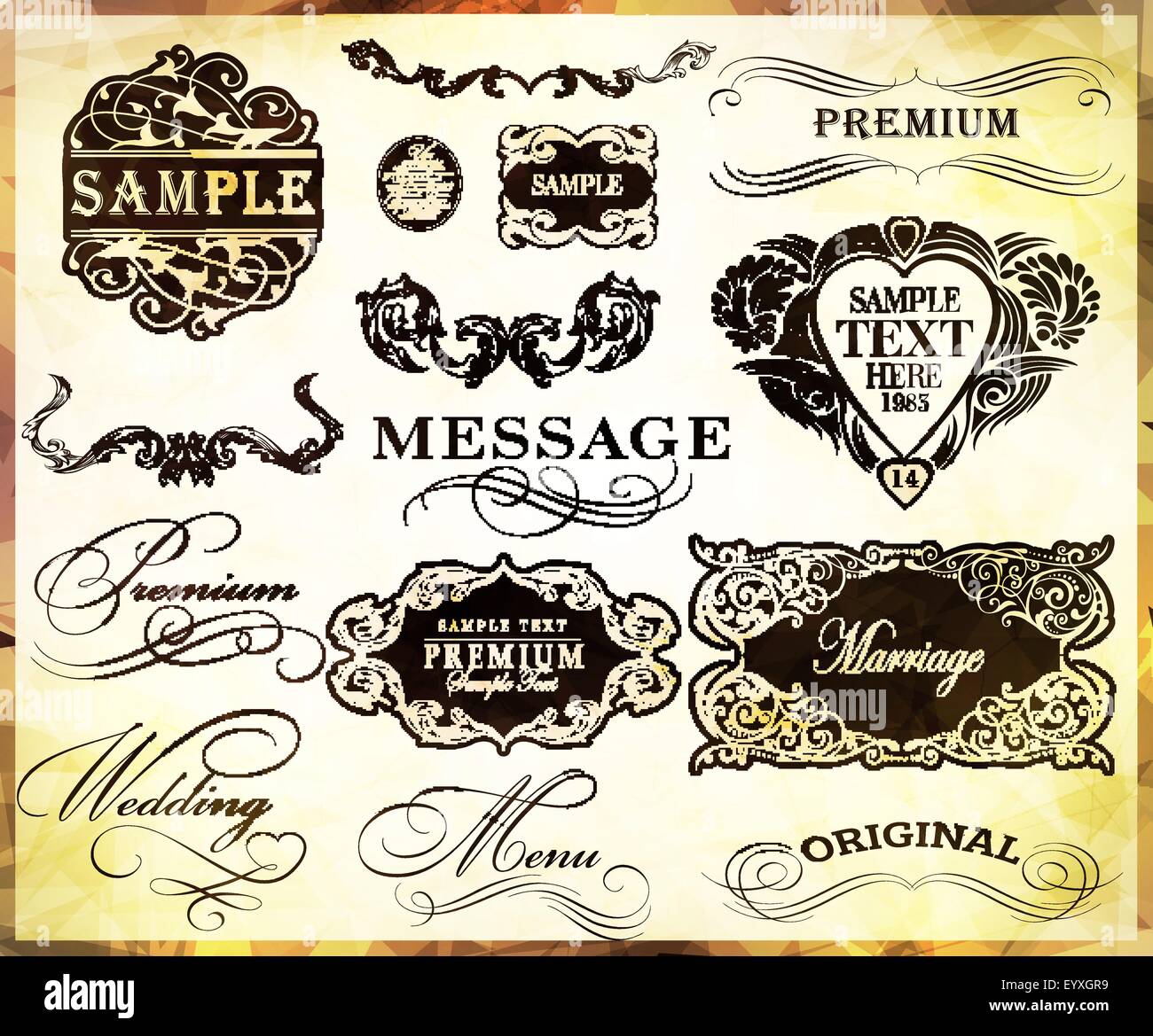 calligraphic design elements Stock Vector Image & Art - Alamy