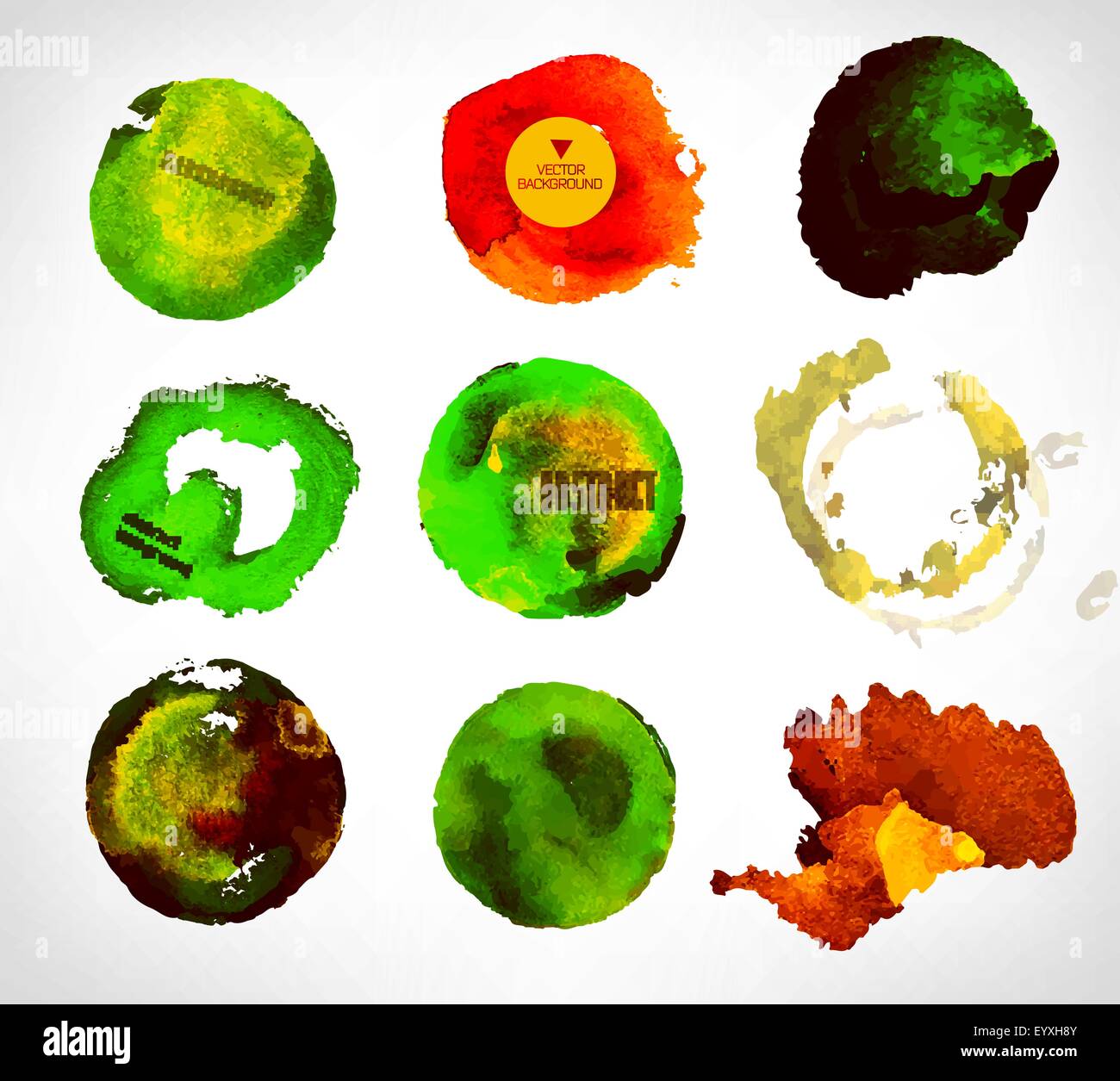 Set of watercolor label, bubble Stock Vector Image & Art - Alamy