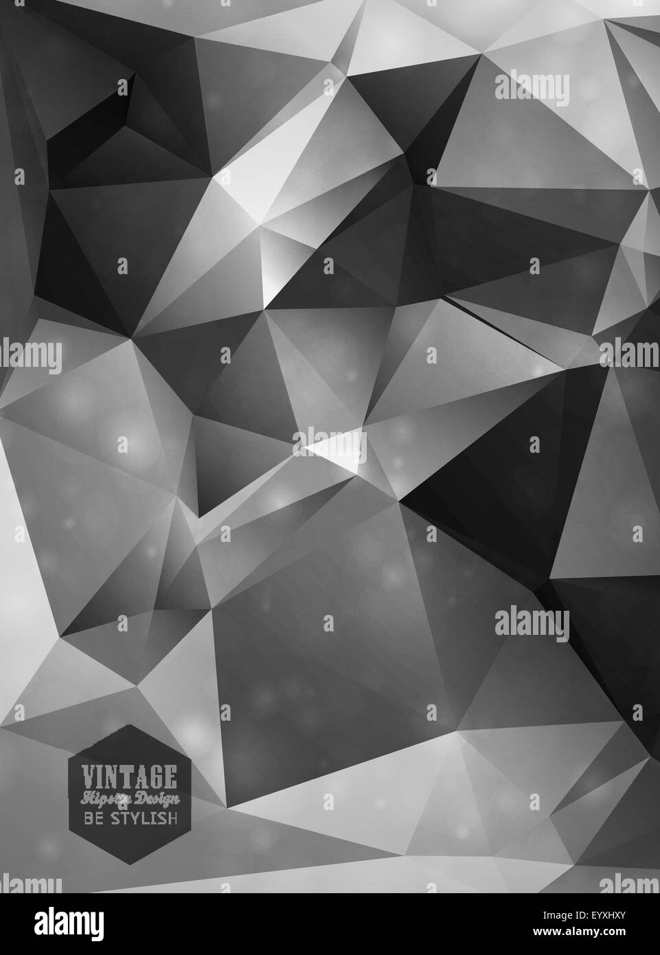 Abstract polygon pixel mosaic background Black and White Stock Photos ...