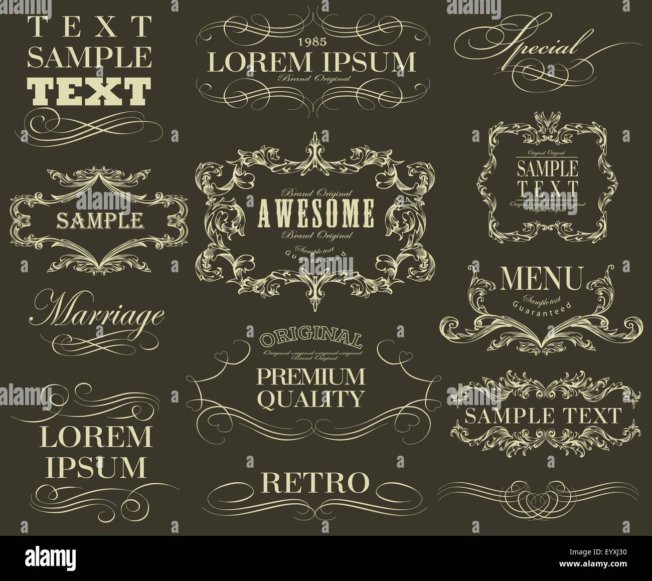 calligraphic design elements Stock Vector Image & Art - Alamy