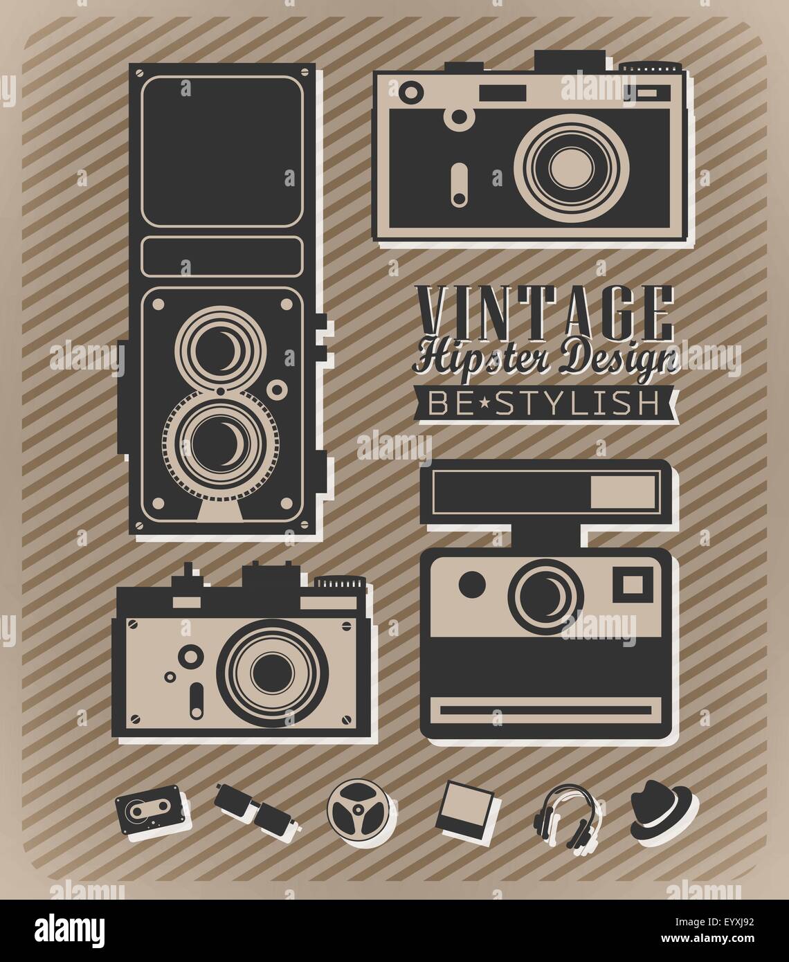 Hipster style elements and icons Stock Vector Image & Art - Alamy