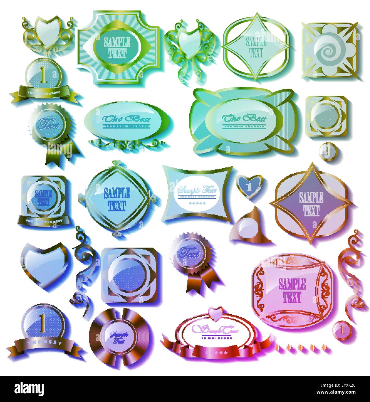 Retro vector golden label Stock Vector Image & Art - Alamy