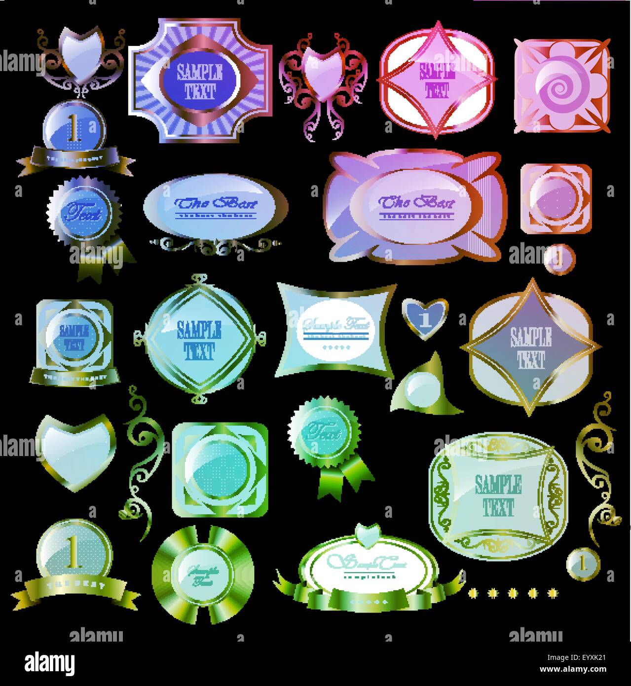 Retro vector golden label Stock Vector Image & Art - Alamy