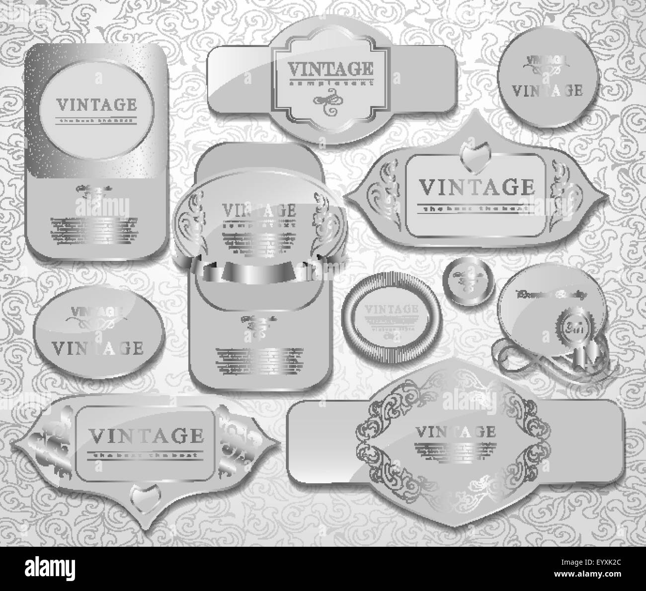 Retro vector golden label Stock Vector Image & Art - Alamy