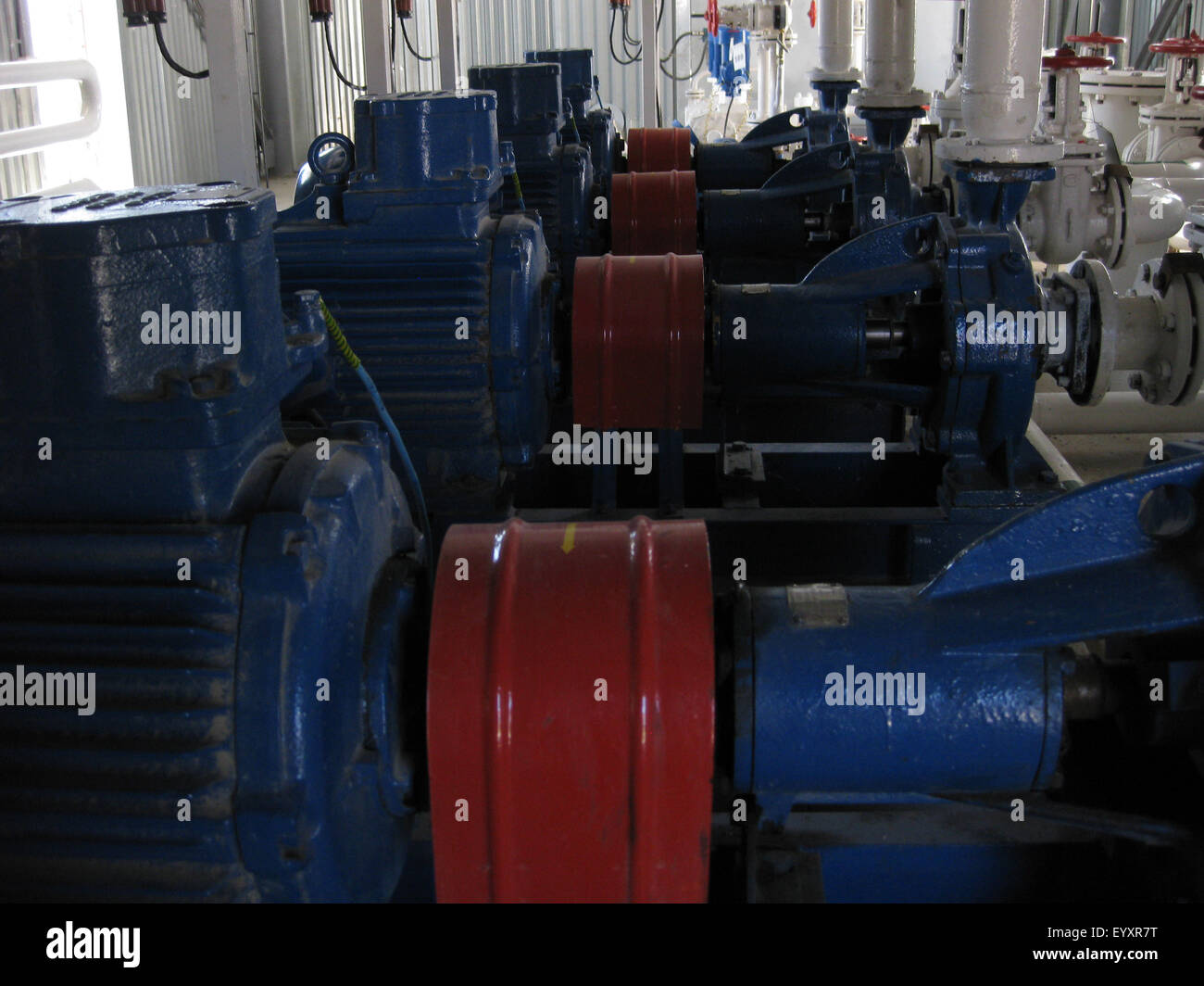 Oil refinery. Equipment for primary oil refining Stock Photo - Alamy