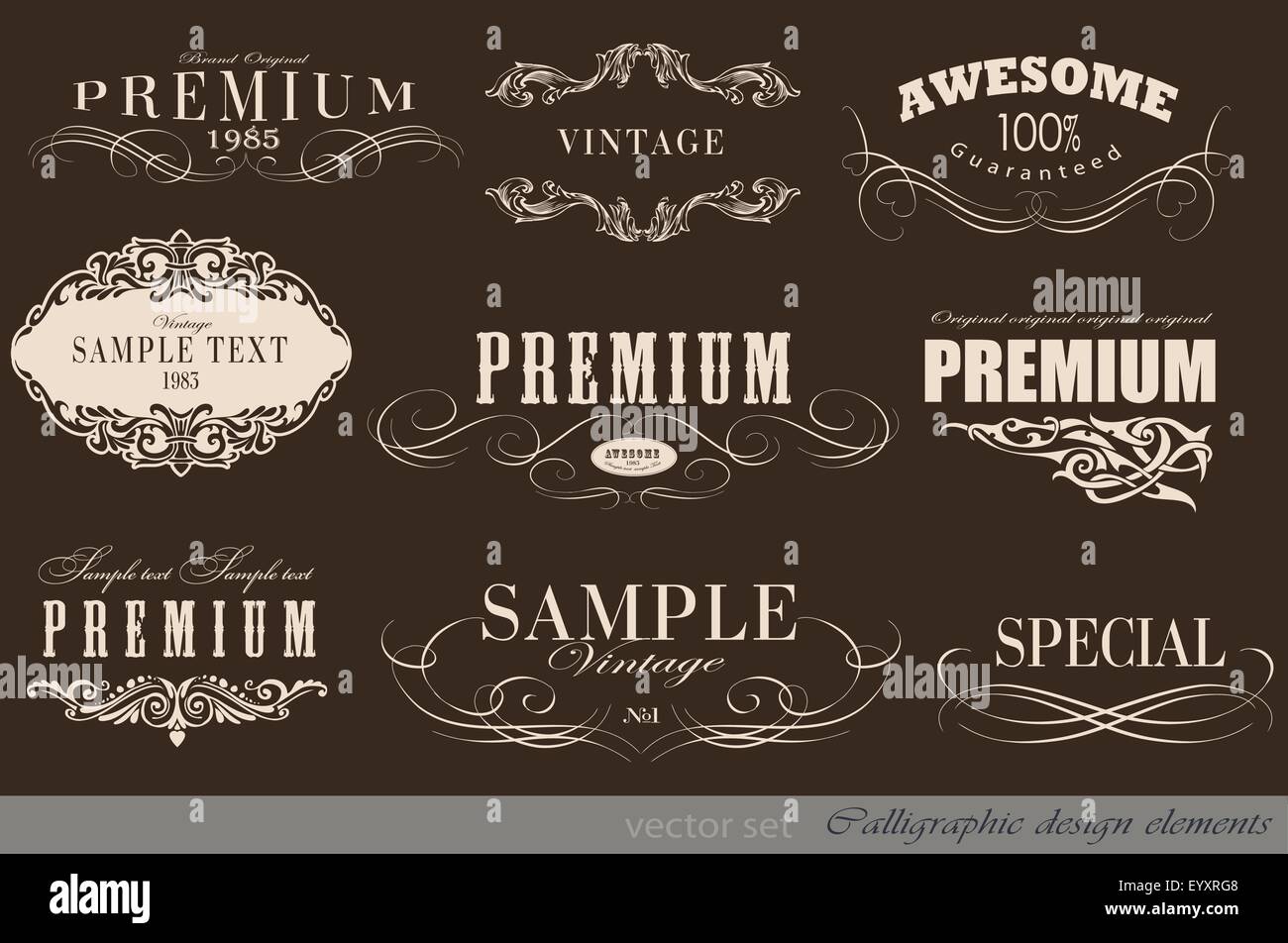 calligraphic design elements Stock Vector Image & Art - Alamy