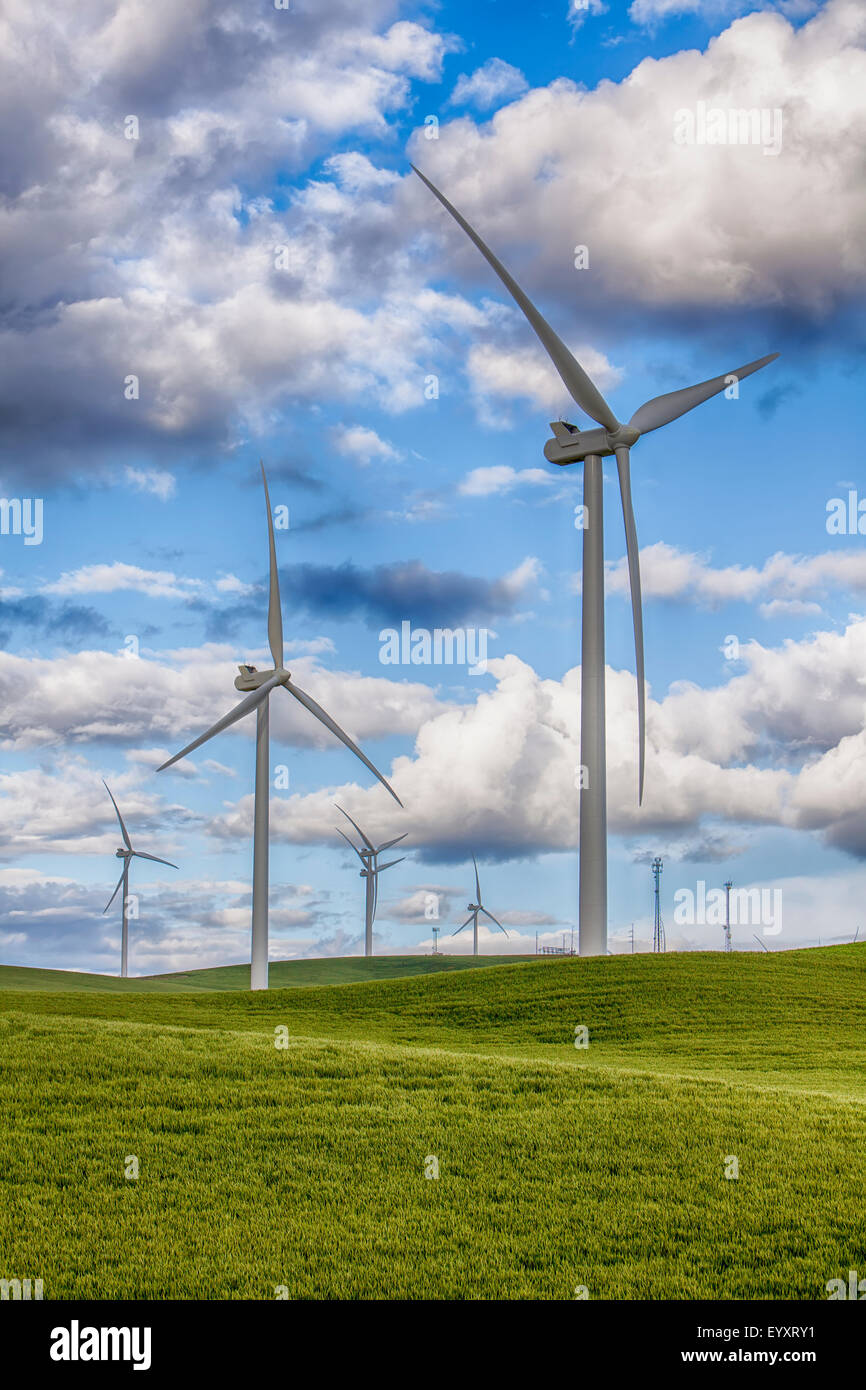 Windmills on Wind Farm Stock Photo - Alamy