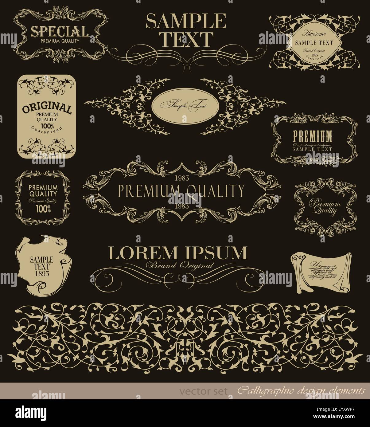 calligraphic design elements Stock Vector Image & Art - Alamy