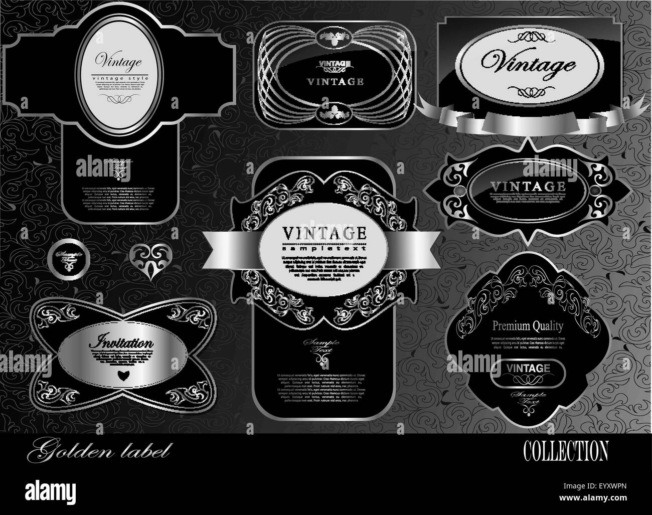 Retro black label Stock Vector Image & Art Alamy