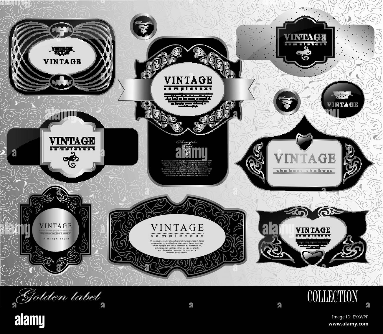 Retro black label Stock Vector Image & Art Alamy