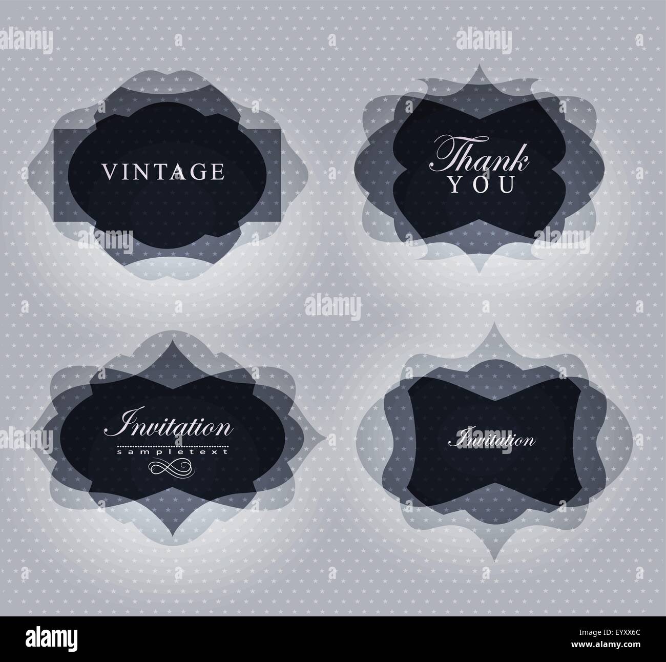 Retro Invitation Shape invitation card in retro style Stock Vector Image & Art - Alamy