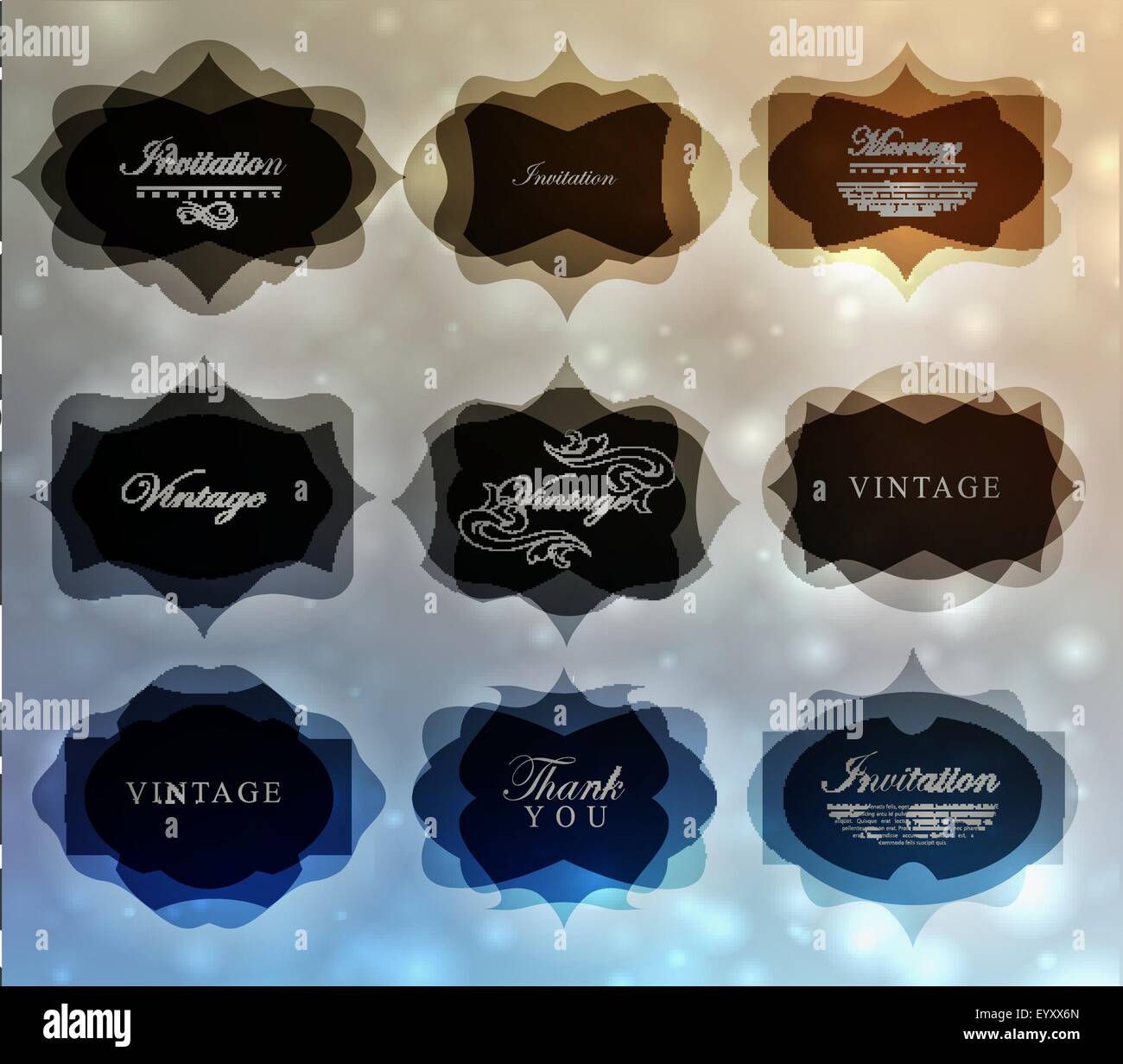 Retro Invitation Shape invitation card in retro style Stock Vector Image & Art - Alamy