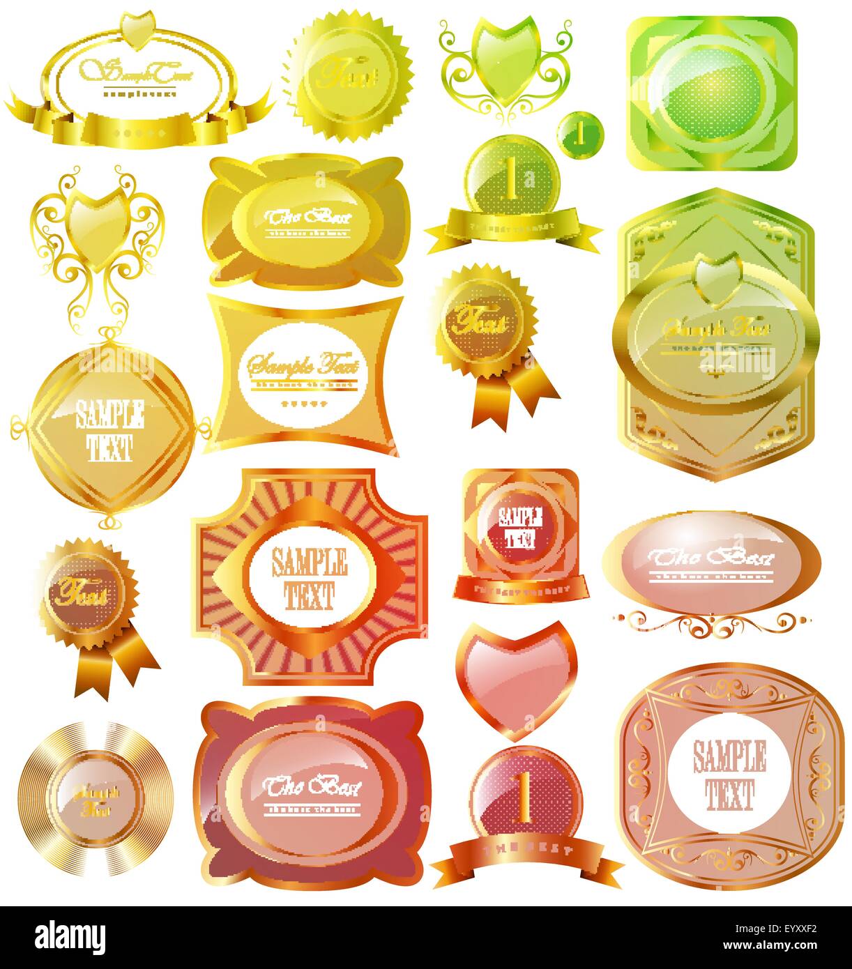 Retro vector golden label Stock Vector Image & Art - Alamy