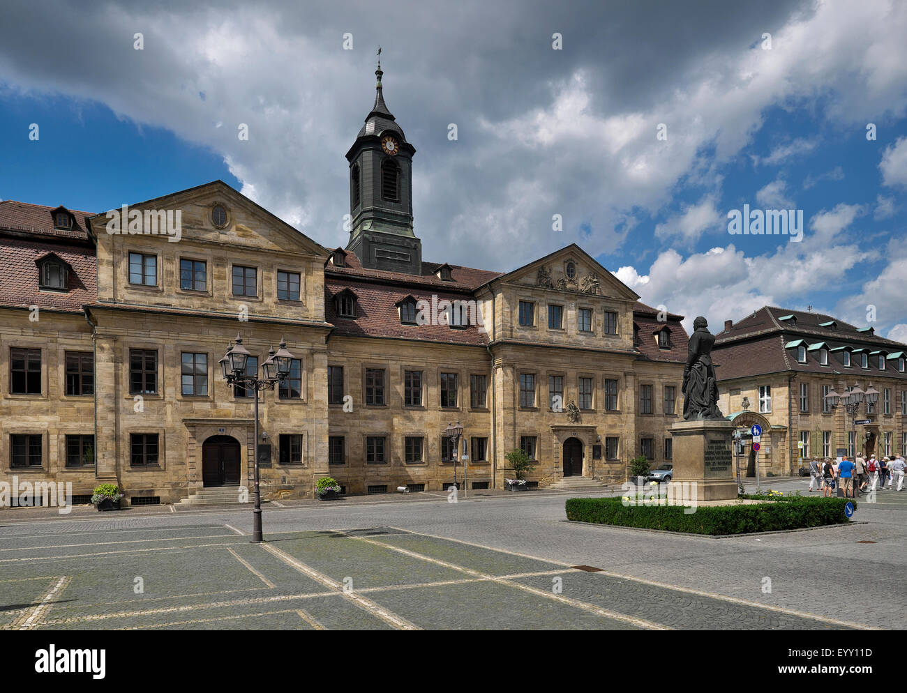 The former orphanage, Jean Paul memorial, Jean-Paul-Platz square, Bayreuth, Upper Franconia, Bavaria, Germany Stock Photo