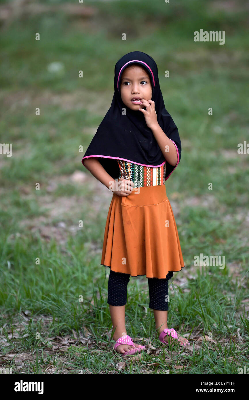 Girls wearing a headscarf, Ko Samui, Thailand Stock Photo Alamy