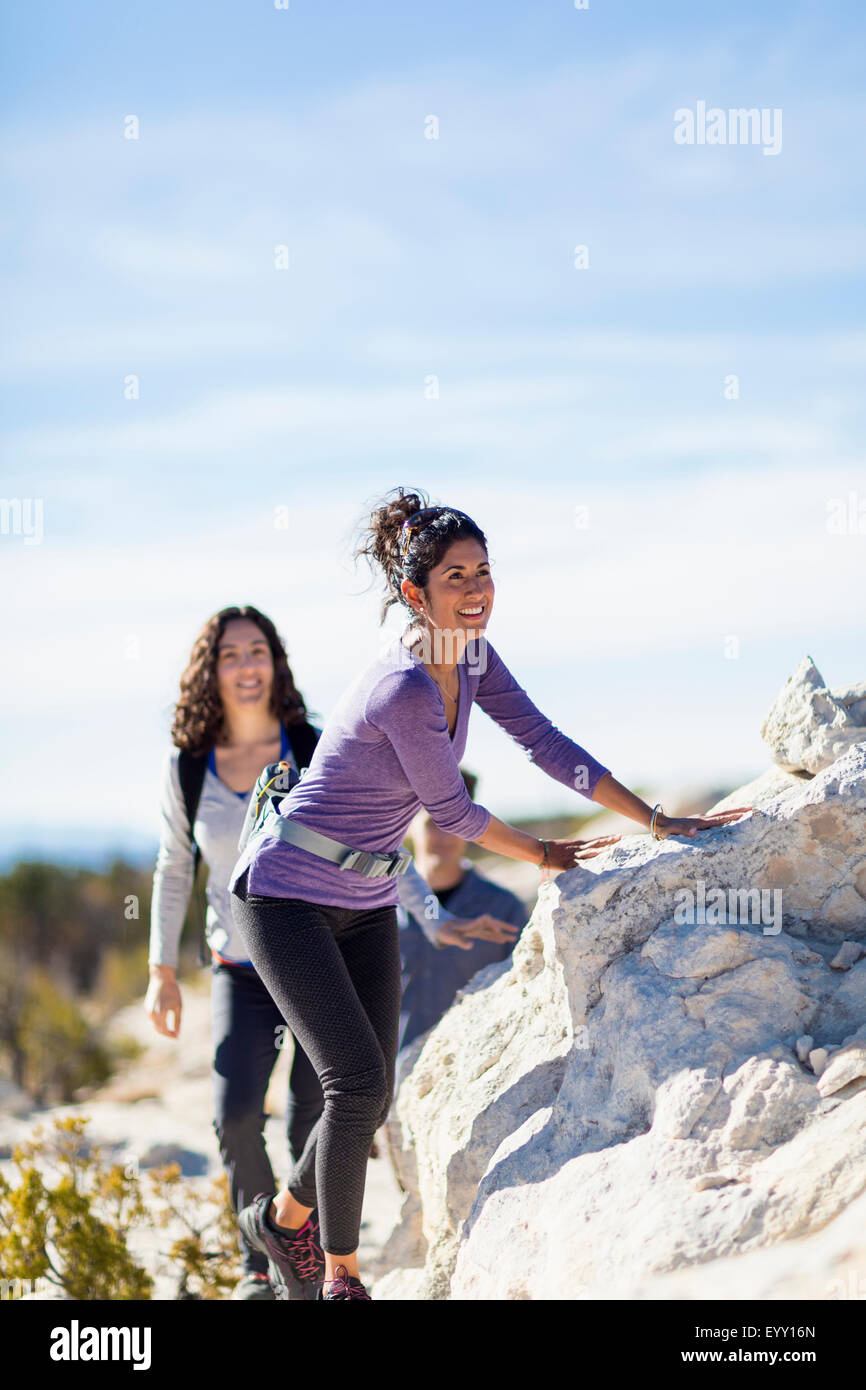 Woman mountain climbing mature hi-res stock photography and images - Alamy