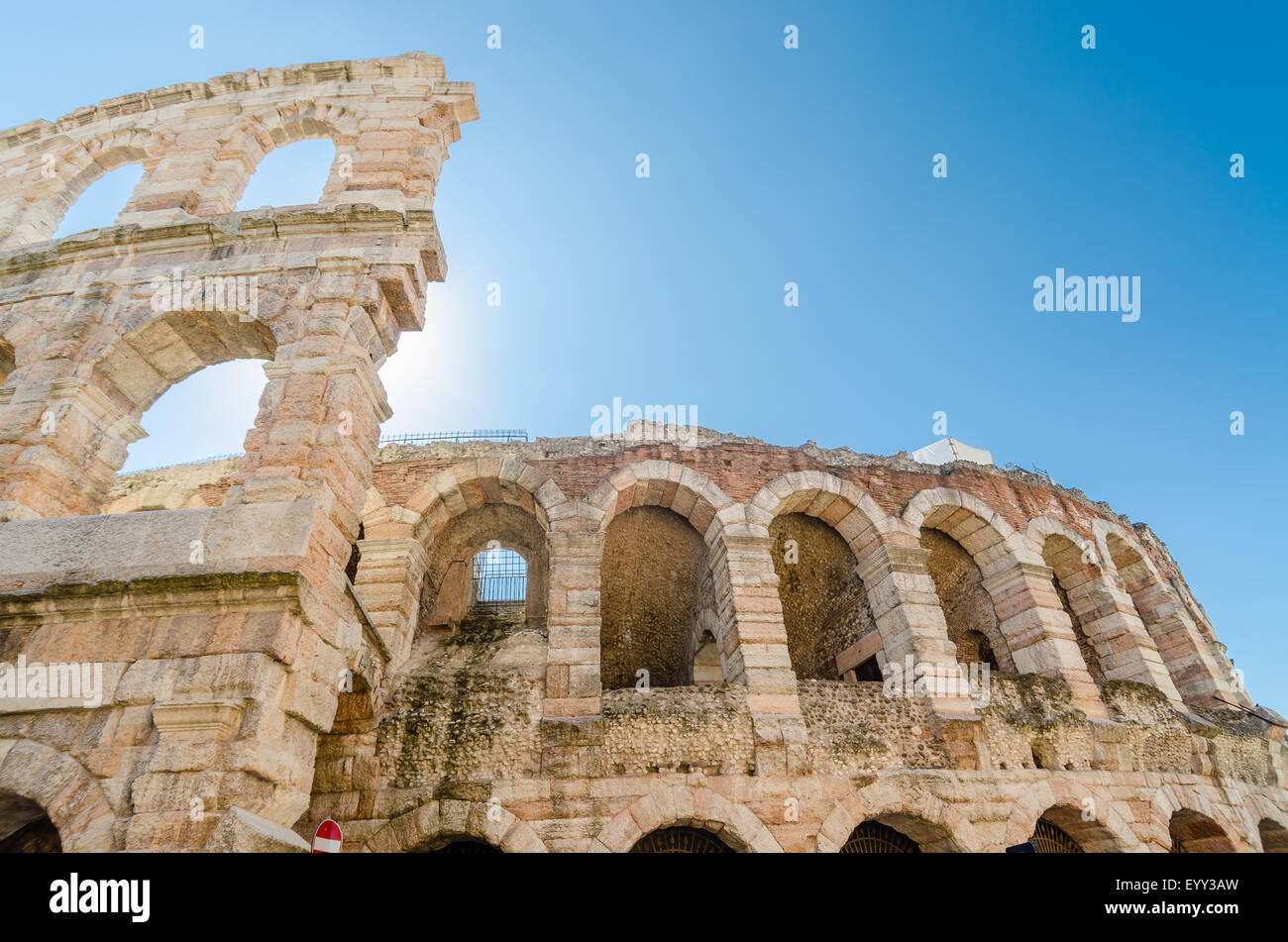 old roman arena, ancient roman ampitheater in Verona, Italy Stock Photo