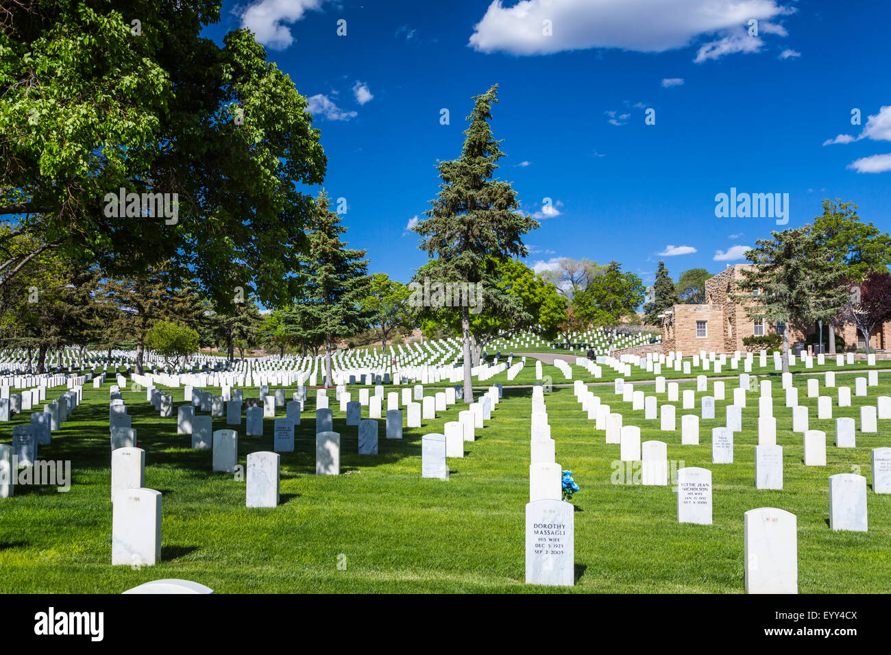 The Santa Fe National Cemetery, New Mexico, USA Stock Photo Alamy