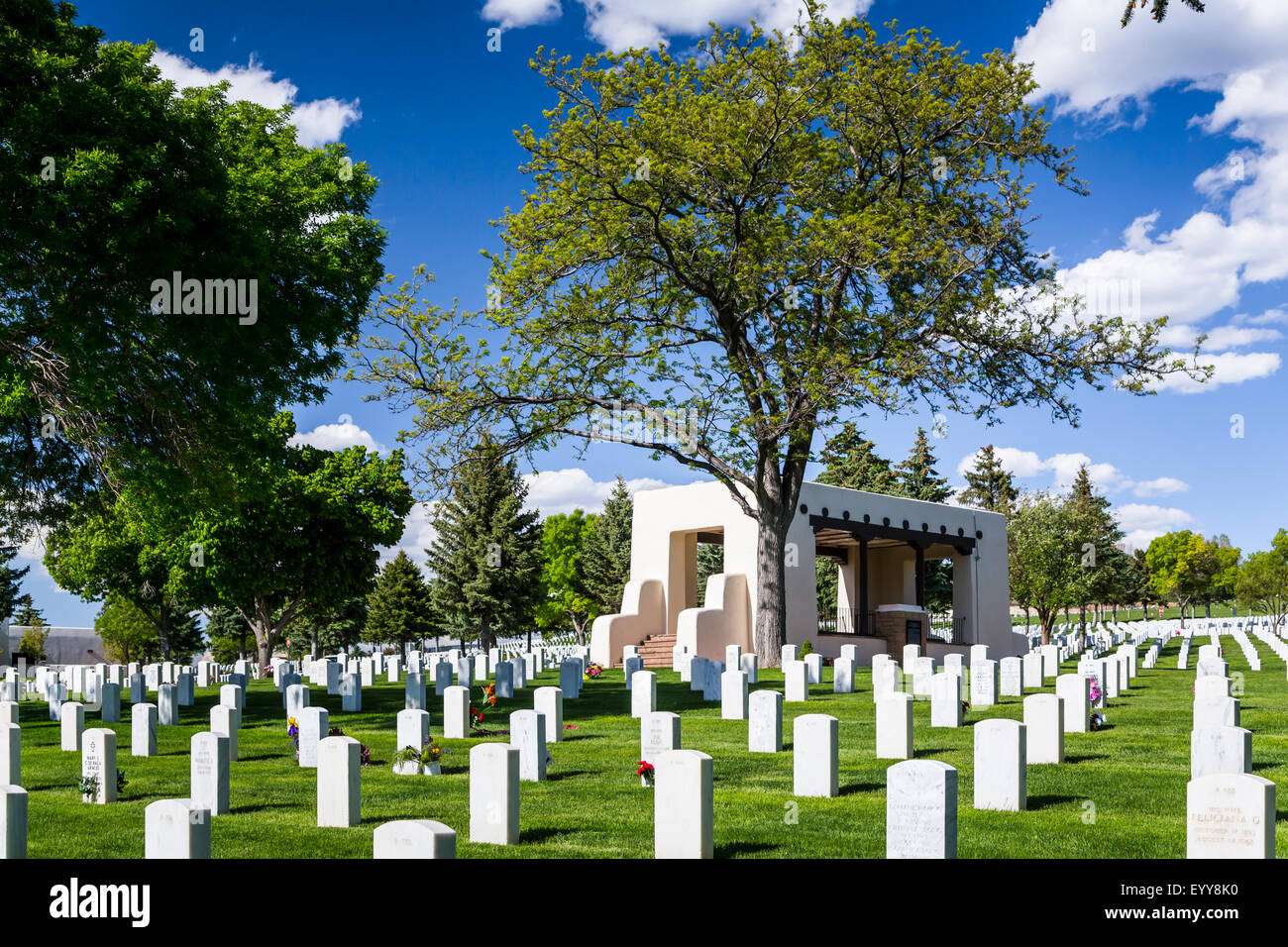 The Santa Fe National Cemetery, New Mexico, USA Stock Photo Alamy