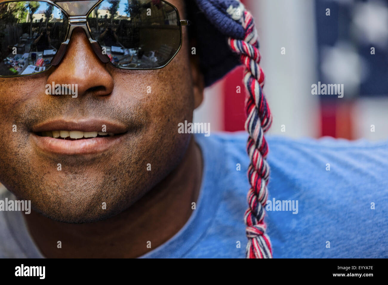 Man Wearing Sunglasses Cap High Resolution Stock Photography and Images ...