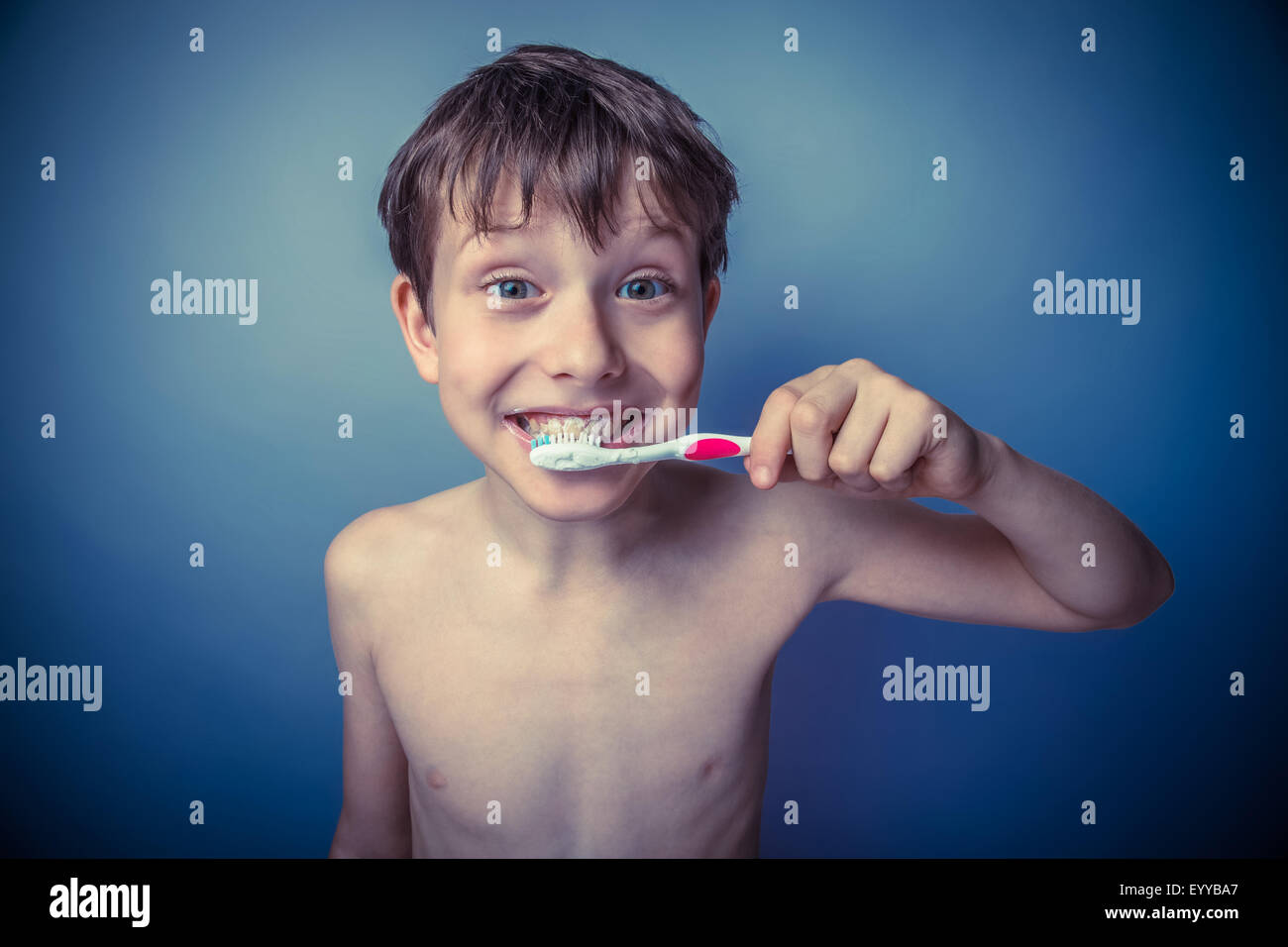 Teenage boy about ten years old European appearance brown naked Stock Photo  - Alamy