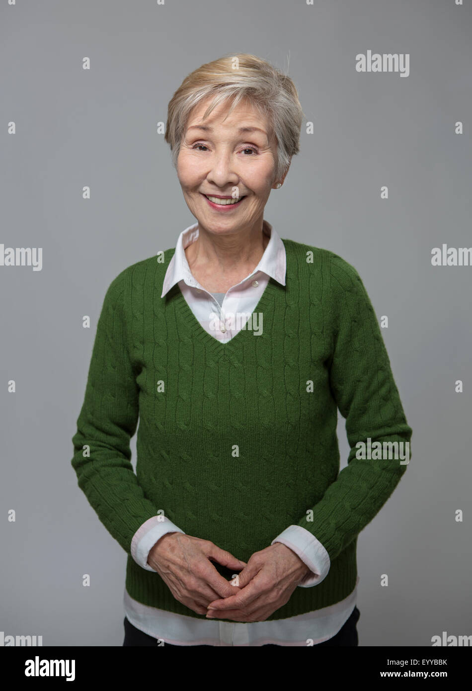 Older asian woman hair hi-res stock photography and images - Alamy