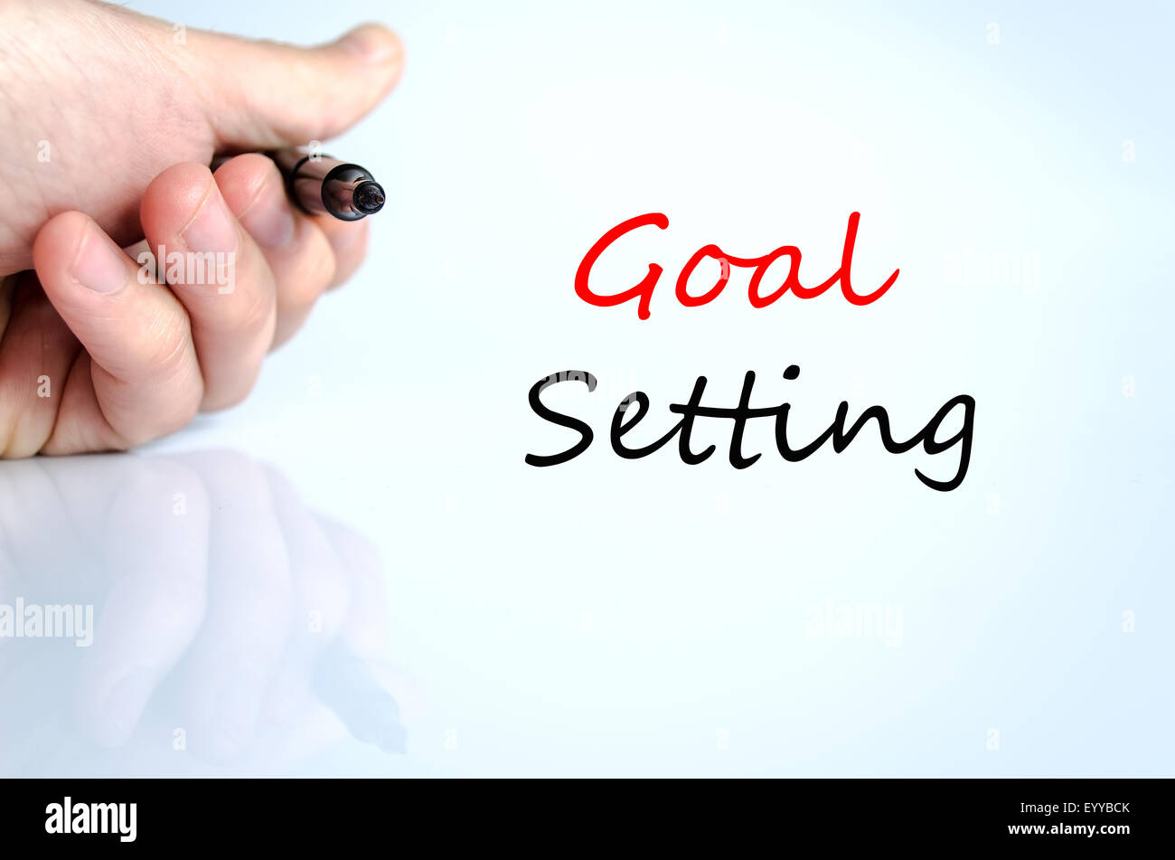 Goal Setting Text Concept Isolated Over White Background Stock Photo Alamy