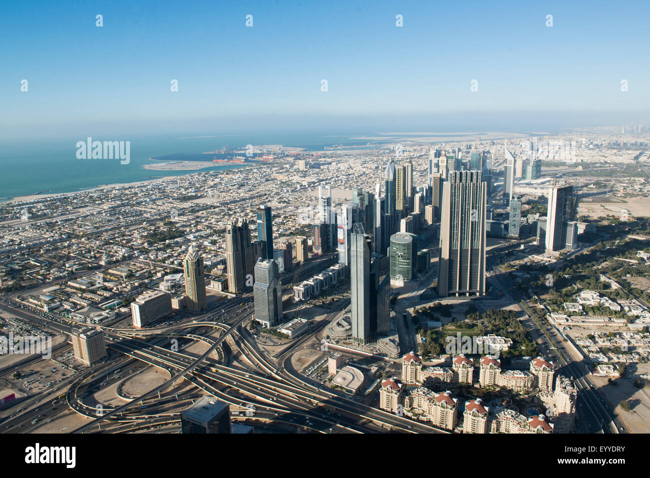 Aerial view of cityscape, Dubai, United Arab Emirates Stock Photo - Alamy