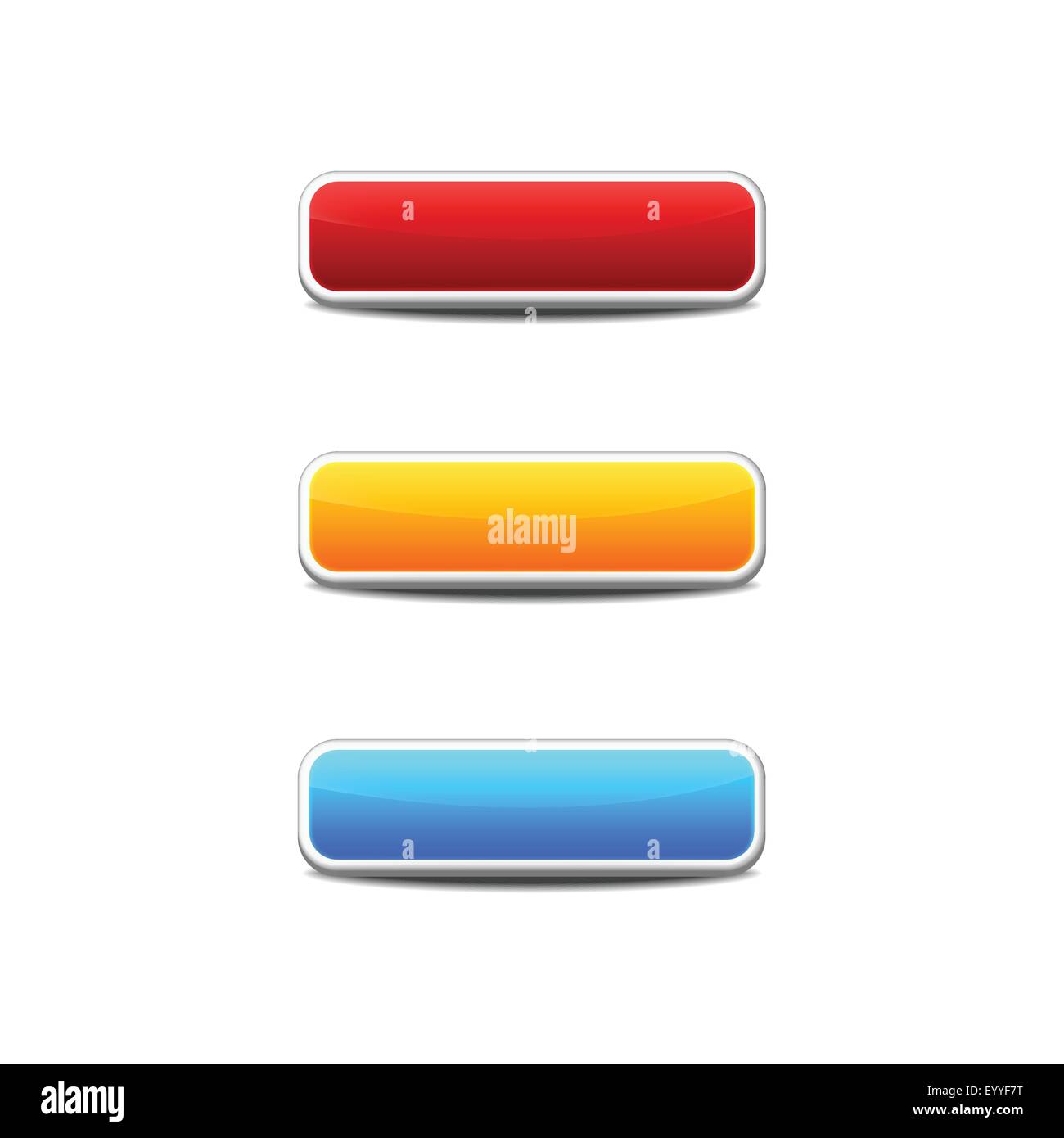 Set of colored web buttons Stock Vector
