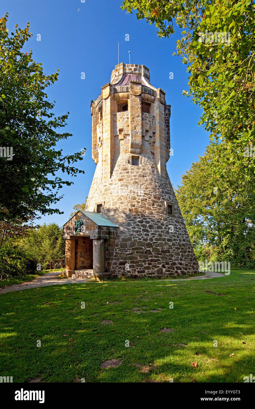 Bismarck tower in Tecklenburg, Germany, North Rhine-Westphalia, Tecklenburger Land, Tecklenburg Stock Photo