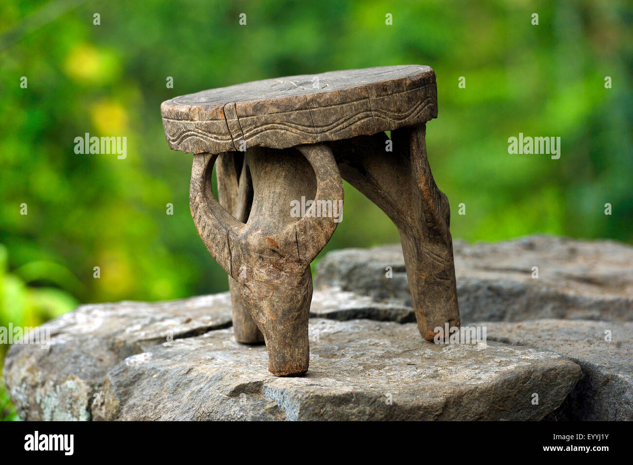 seat made by tribu of Ifugaos, Philippines, Luzon, Banaue Stock Photo