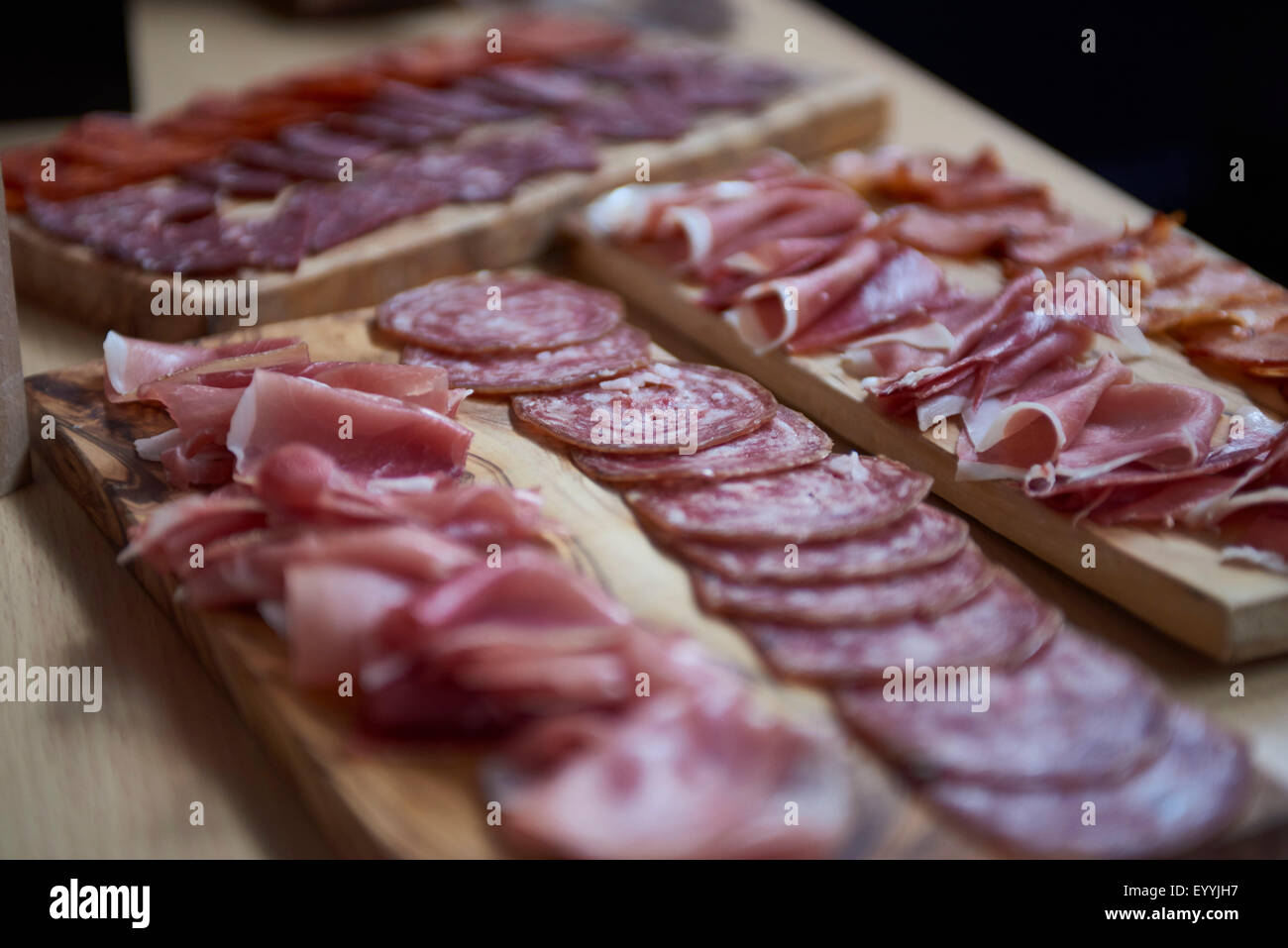 meats on a board Stock Photo