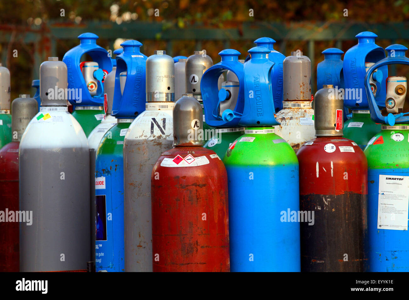 gas and oxygen cylinders, Germany Stock Photo