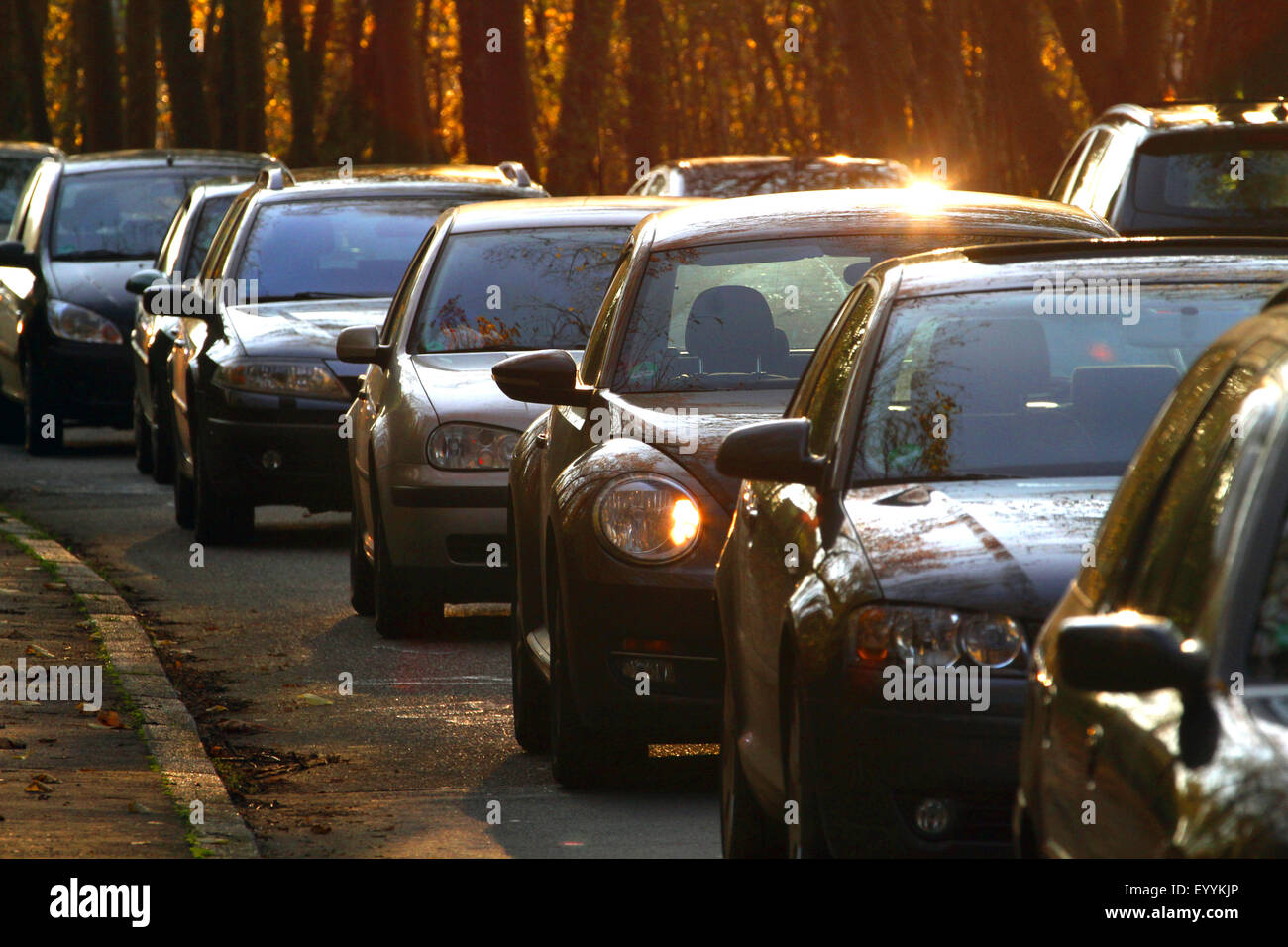 traffic jam on traffic route L191, Germany, North Rhine-Westphalia Stock Photo