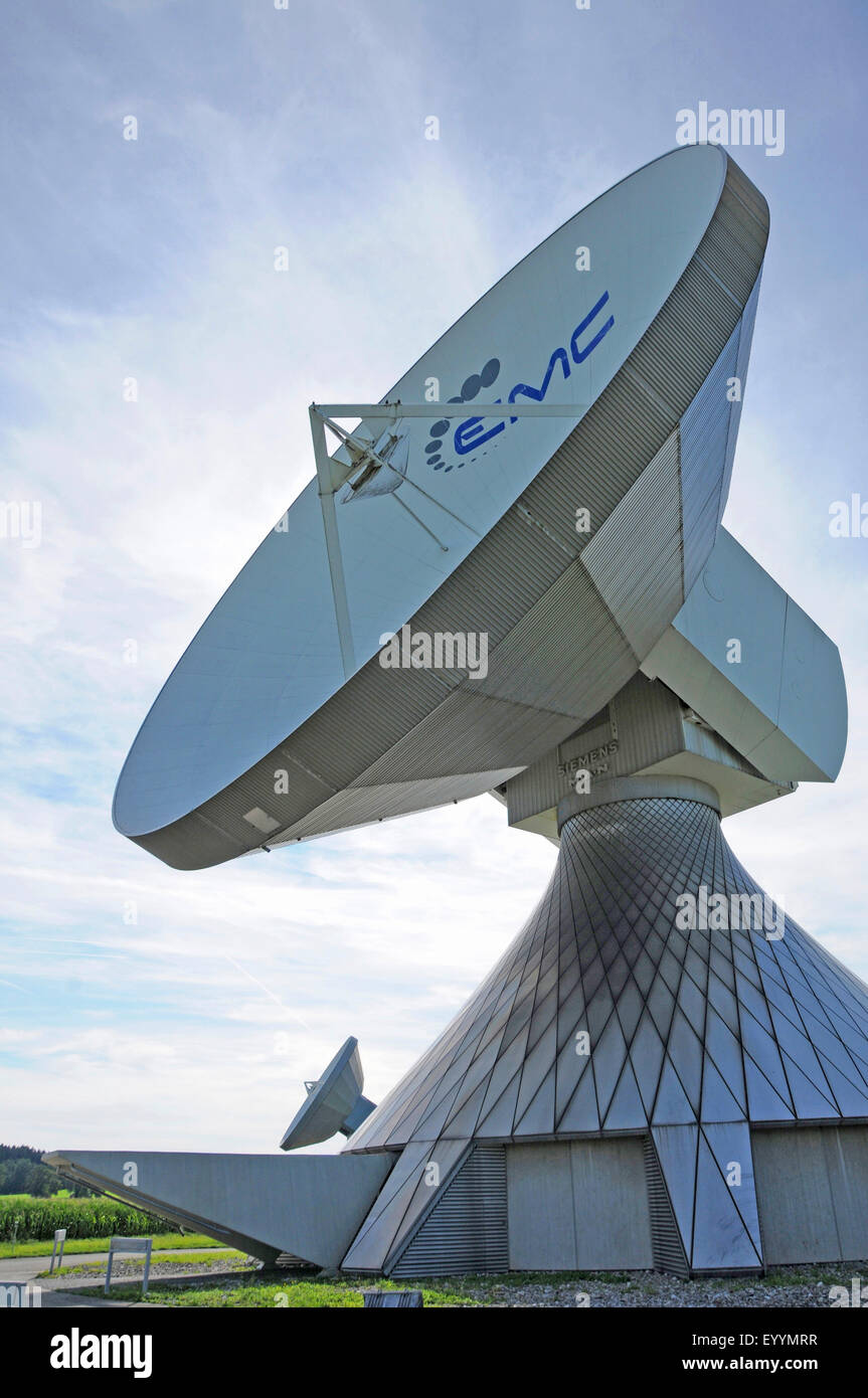 ground station Raisting, ground station for communication with communications satellites, Germany, Bavaria, Raisting Stock Photo