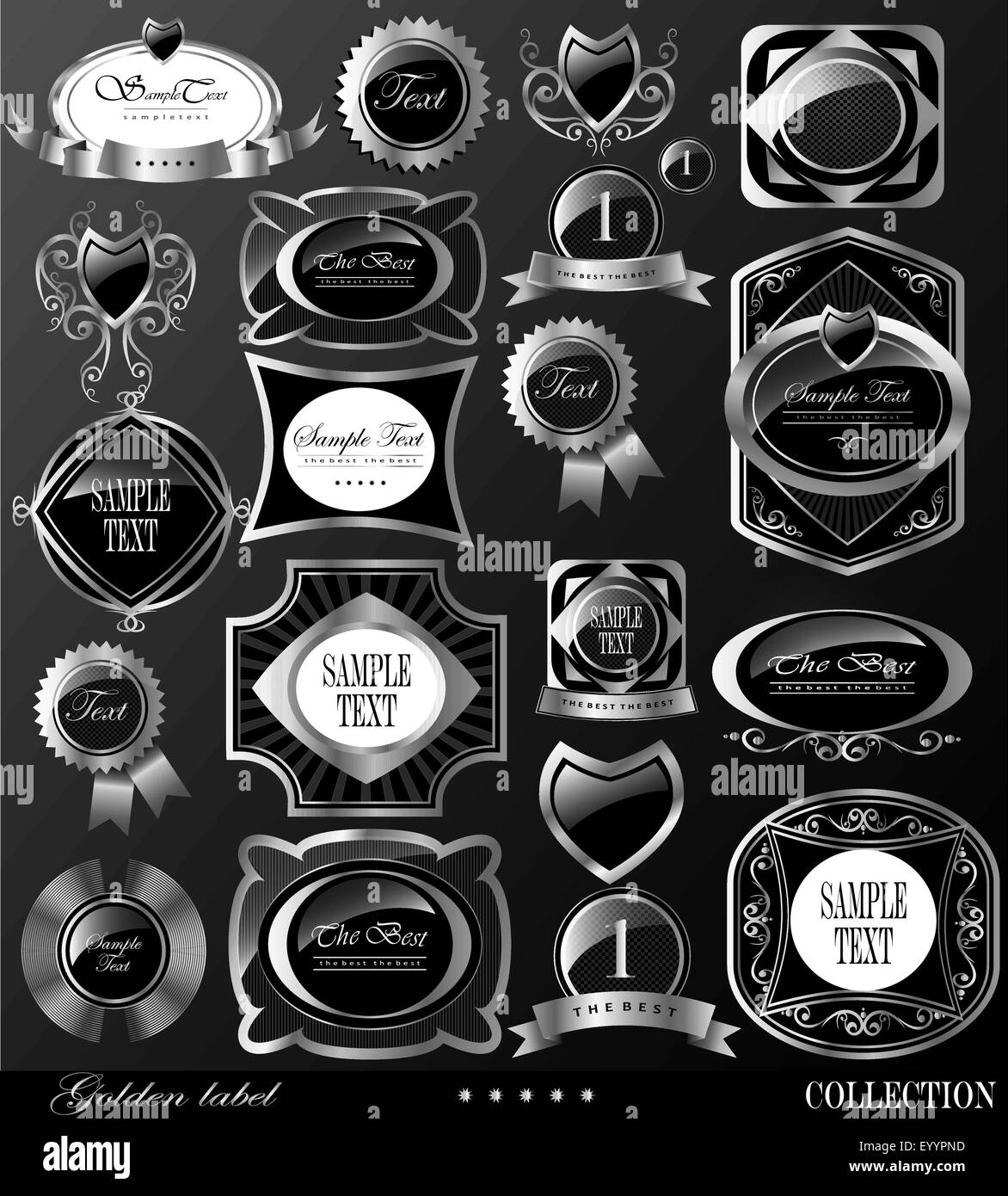 Retro vector golden label Stock Vector Image & Art - Alamy