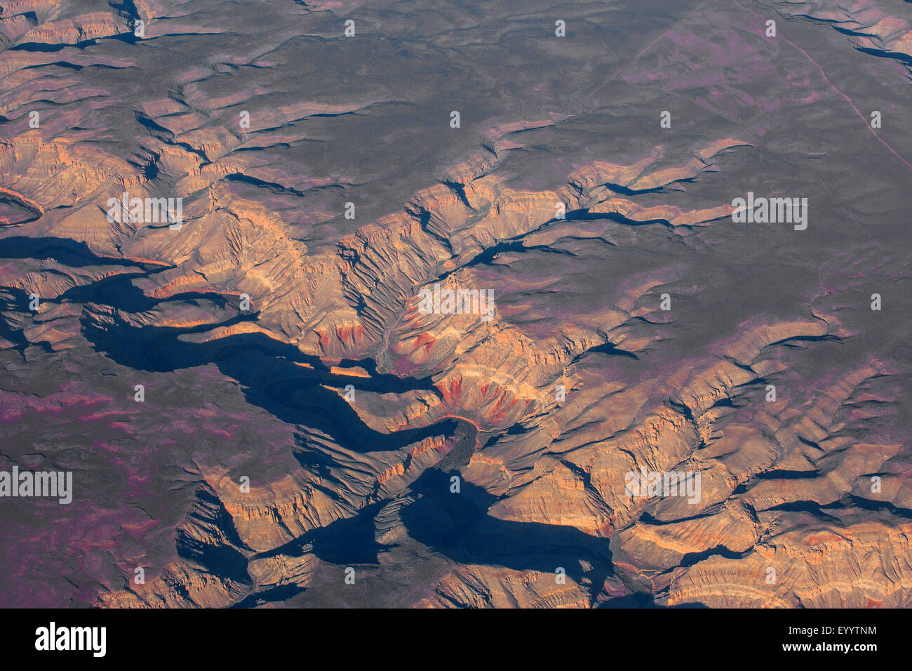 Colorado-Plateau, Grand Canyon, aerial view, USA Stock Photo