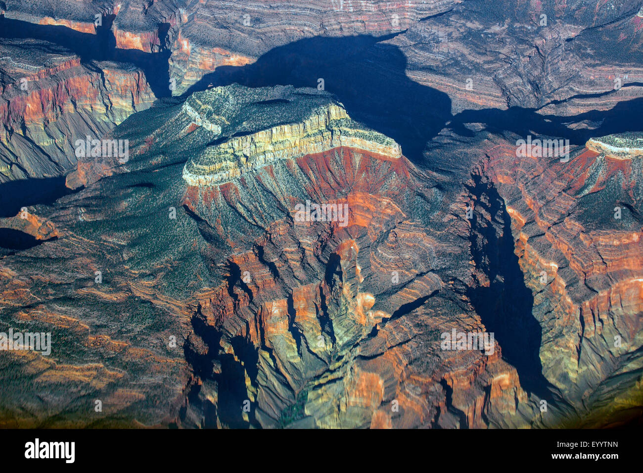 Colorado-Plateau, Grand Canyon, aerial view, USA Stock Photo