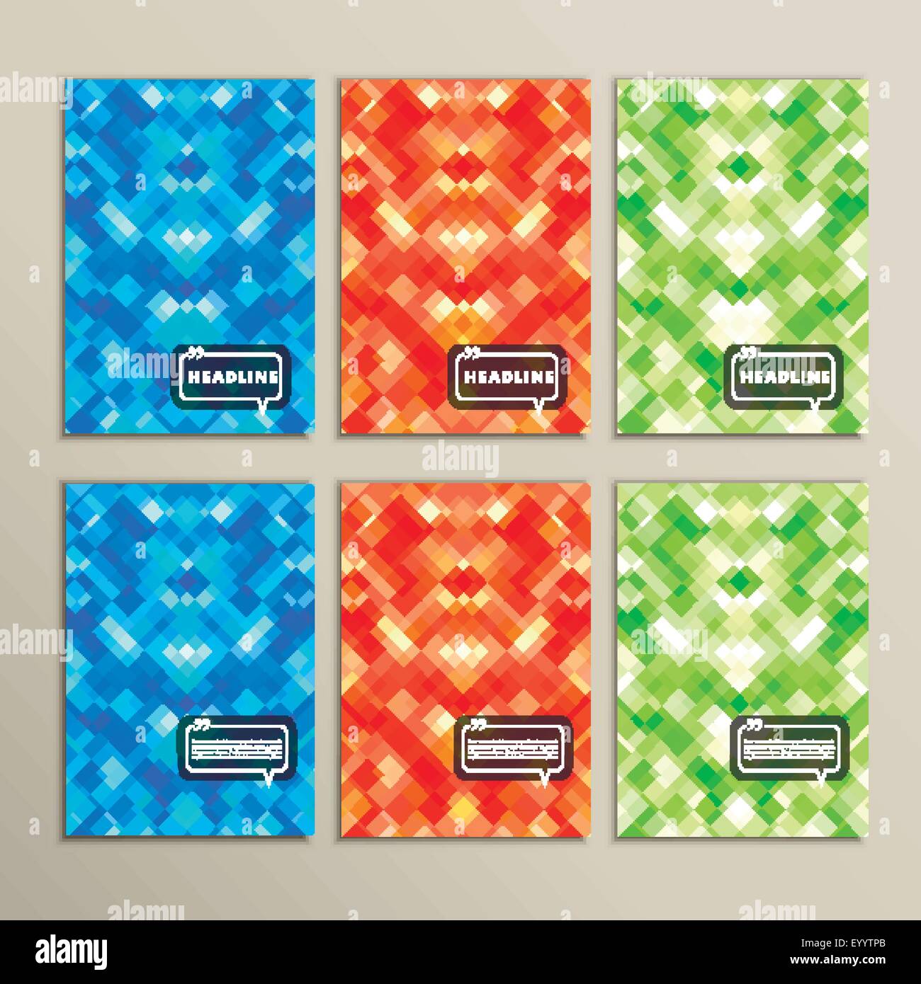 Set simple abstract background of colored squares Stock Vector Image ...