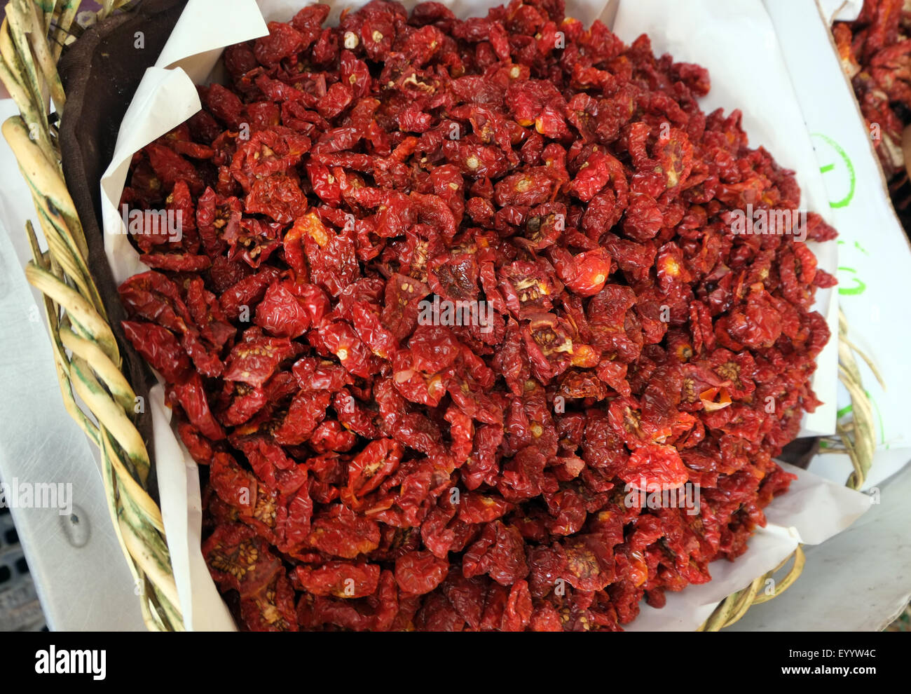 SICILIAN SUN DRIED TOMATOES IN MARKET,NOTO,SICILY,ITALY Stock Photo Alamy
