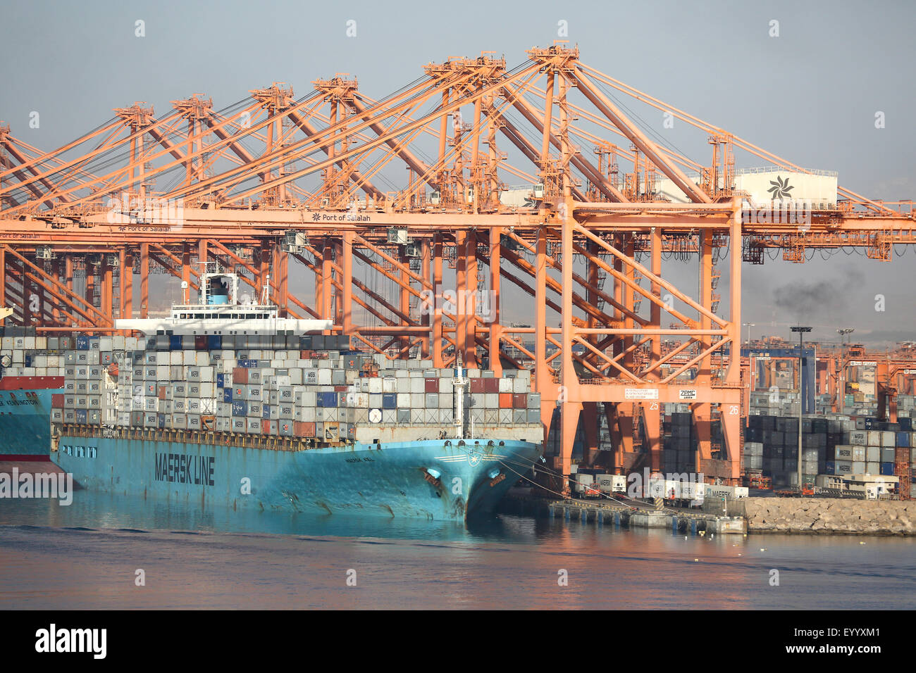 Industrial shipping Maersk container shipping at Salalah Oman Middle