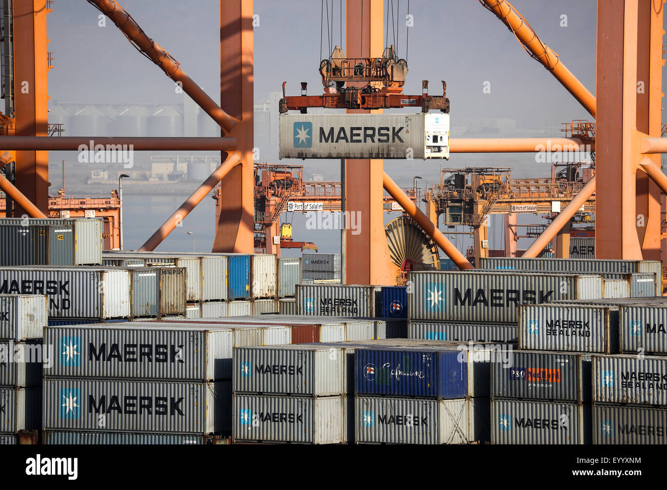 Industrial shipping Maersk container shipping at Salalah Oman Middle