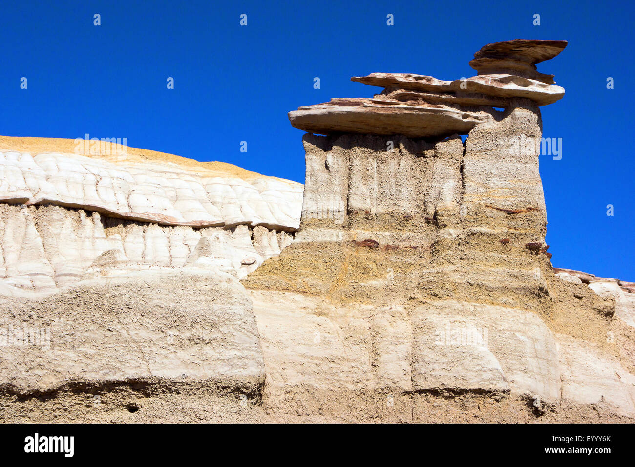 sandstone hoodoos of Ah-Shi-Sle-Pah Wilderness Study Area, USA, New Mexico, Ah-Shi-Sle-Pah Wilderness Study Area Stock Photo