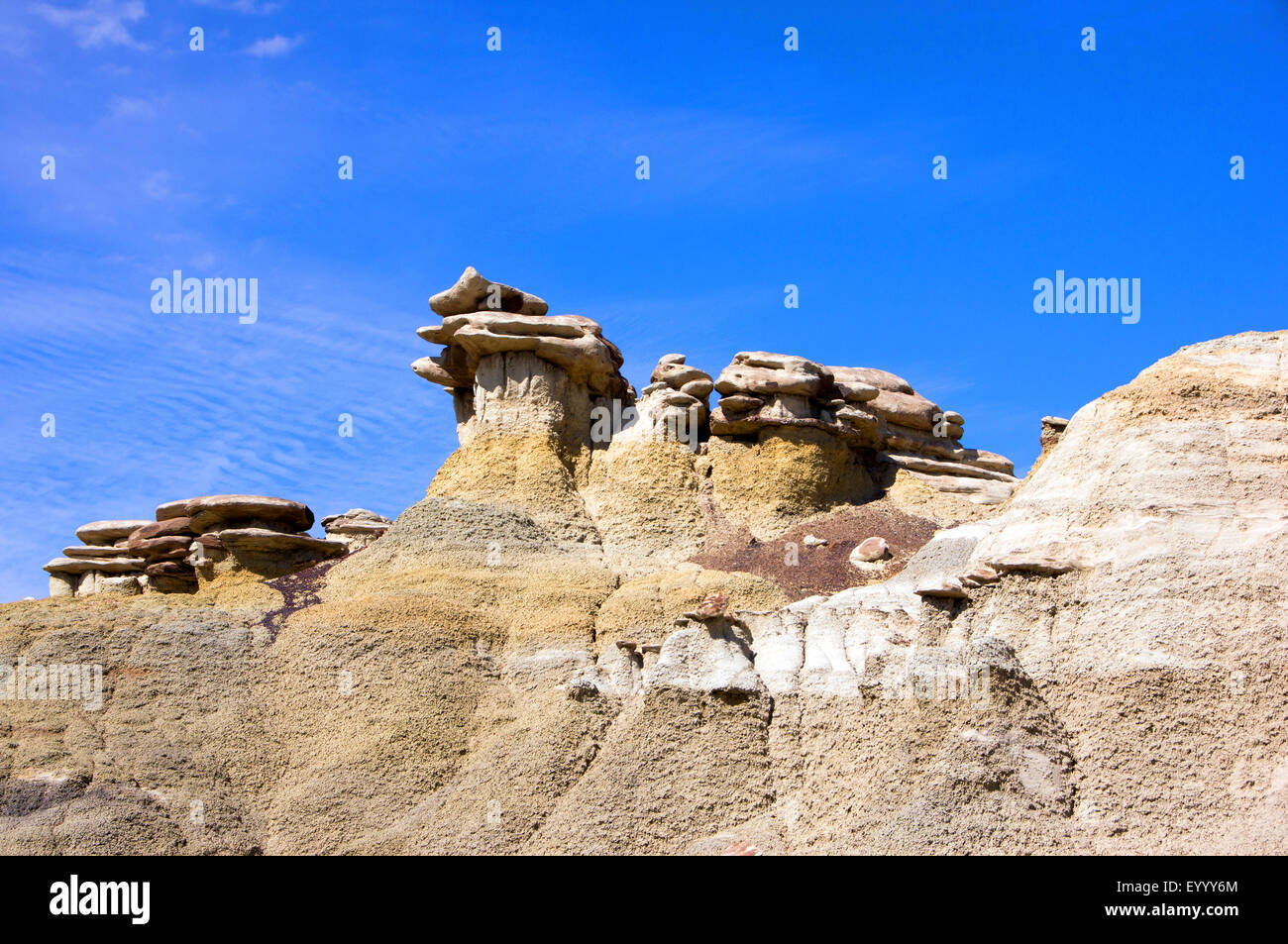 sandstone hoodoos of Ah-Shi-Sle-Pah Wilderness Study Area, USA, New Mexico, Ah-Shi-Sle-Pah Wilderness Study Area Stock Photo