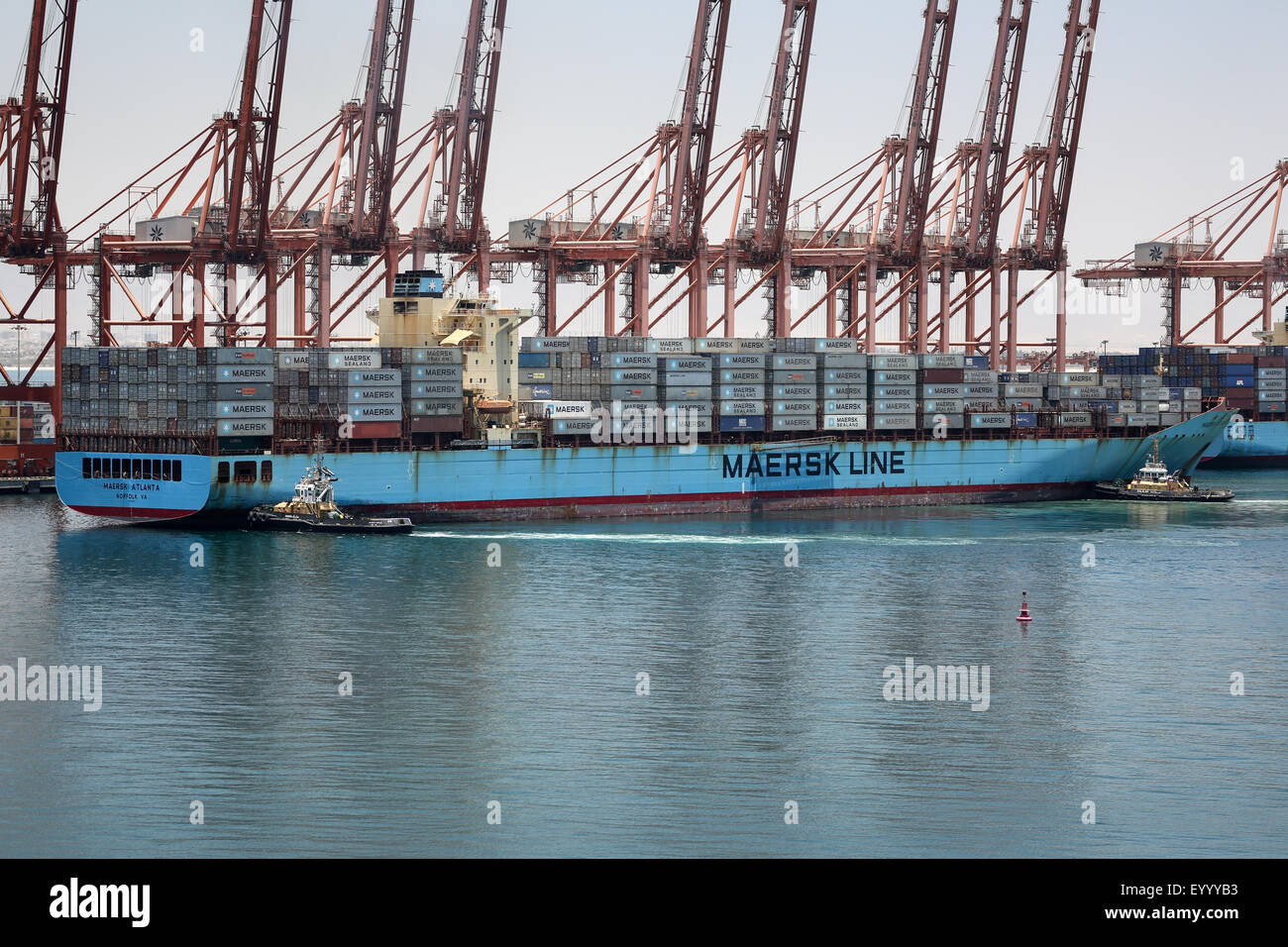 Industrial shipping Maersk container shipping at Salalah Oman Middle