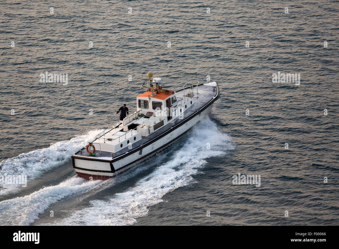 Suez canal Pilot launch Egypt Stock Photo