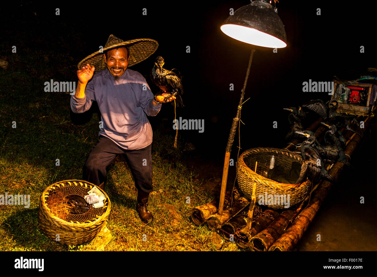 Cormorant Fisherman, Yangshuo, Guangxi Province, China Stock Photo Alamy