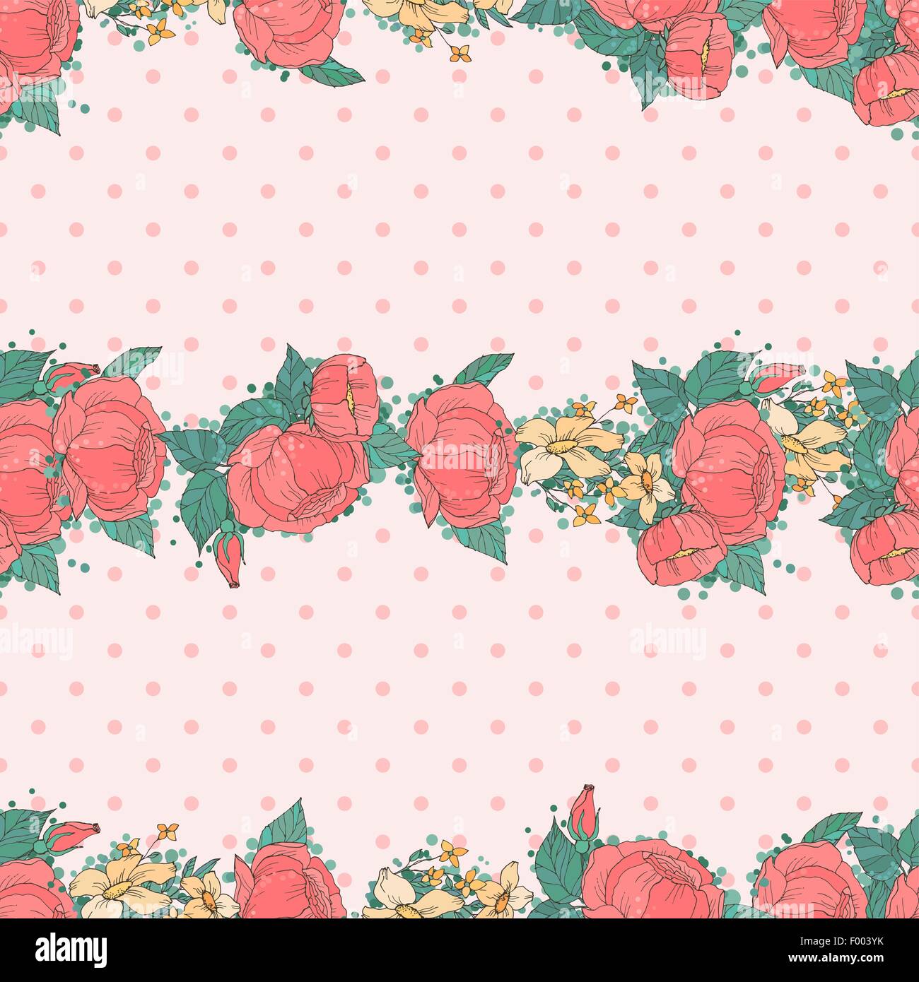 Seamless floral pattern with peonies Stock Vector Image & Art - Alamy