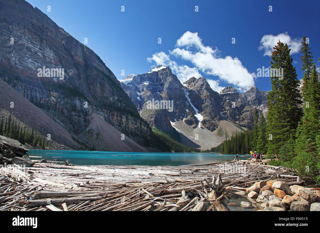 Moraine Lake near Lake Louise, Canada, Alberta, Banff National Park Stock Photo