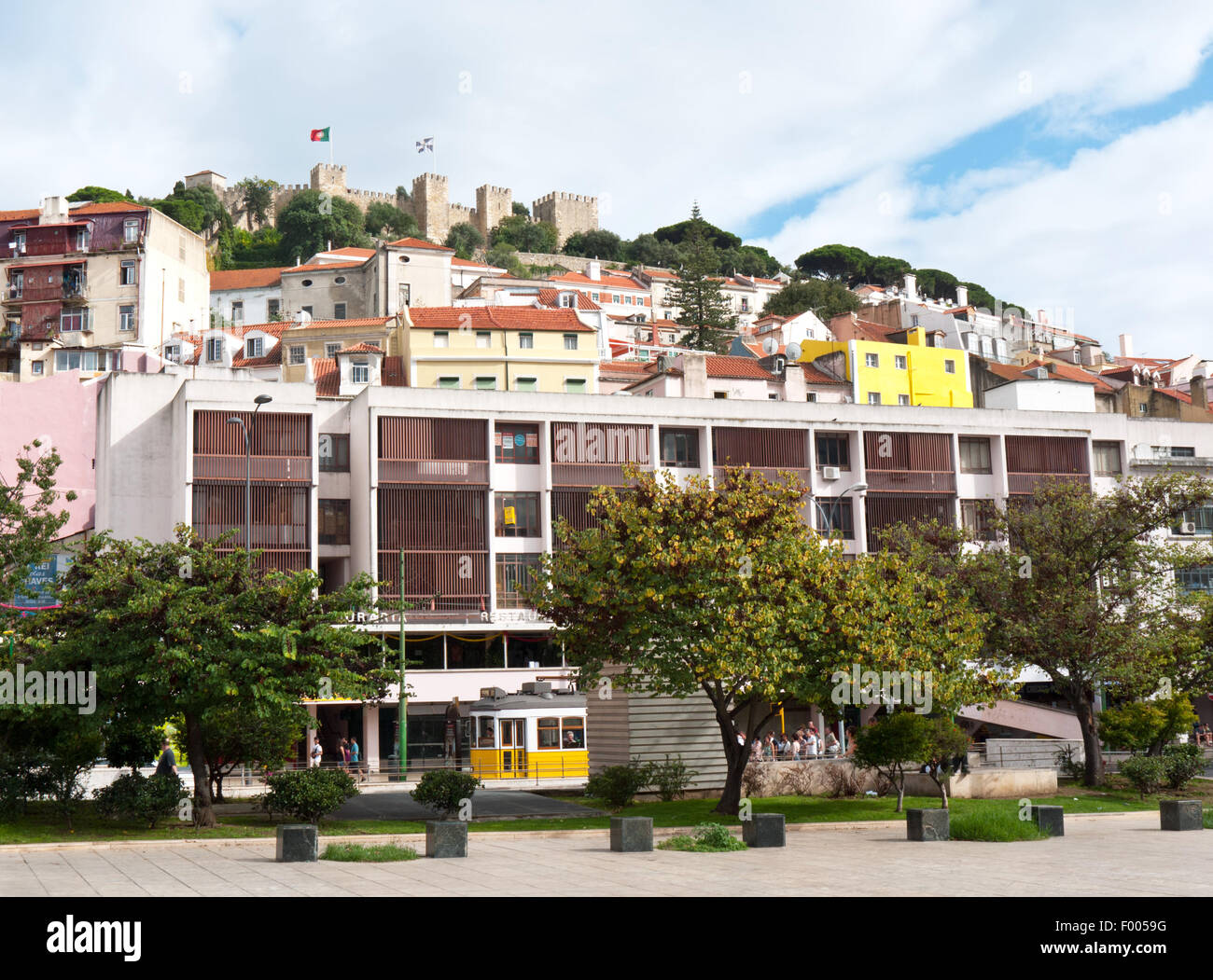 Lisbon view with the St Castle Stock Photo Alamy